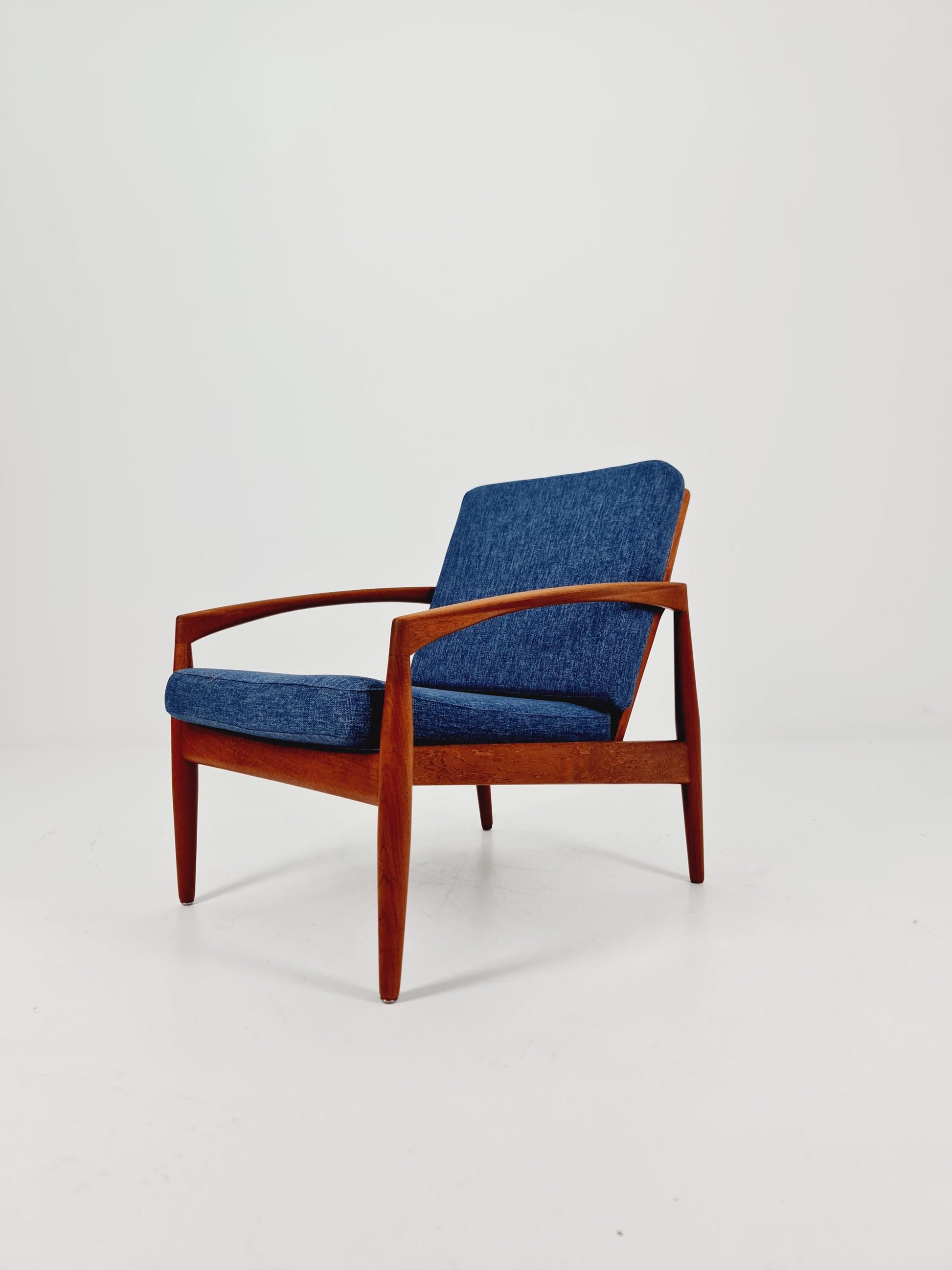 Mid-century Rare Danish teak Paper knife lounge chair/ Easy chair by Kai kristiansen For Magnus olsen Model 121 , 1960s