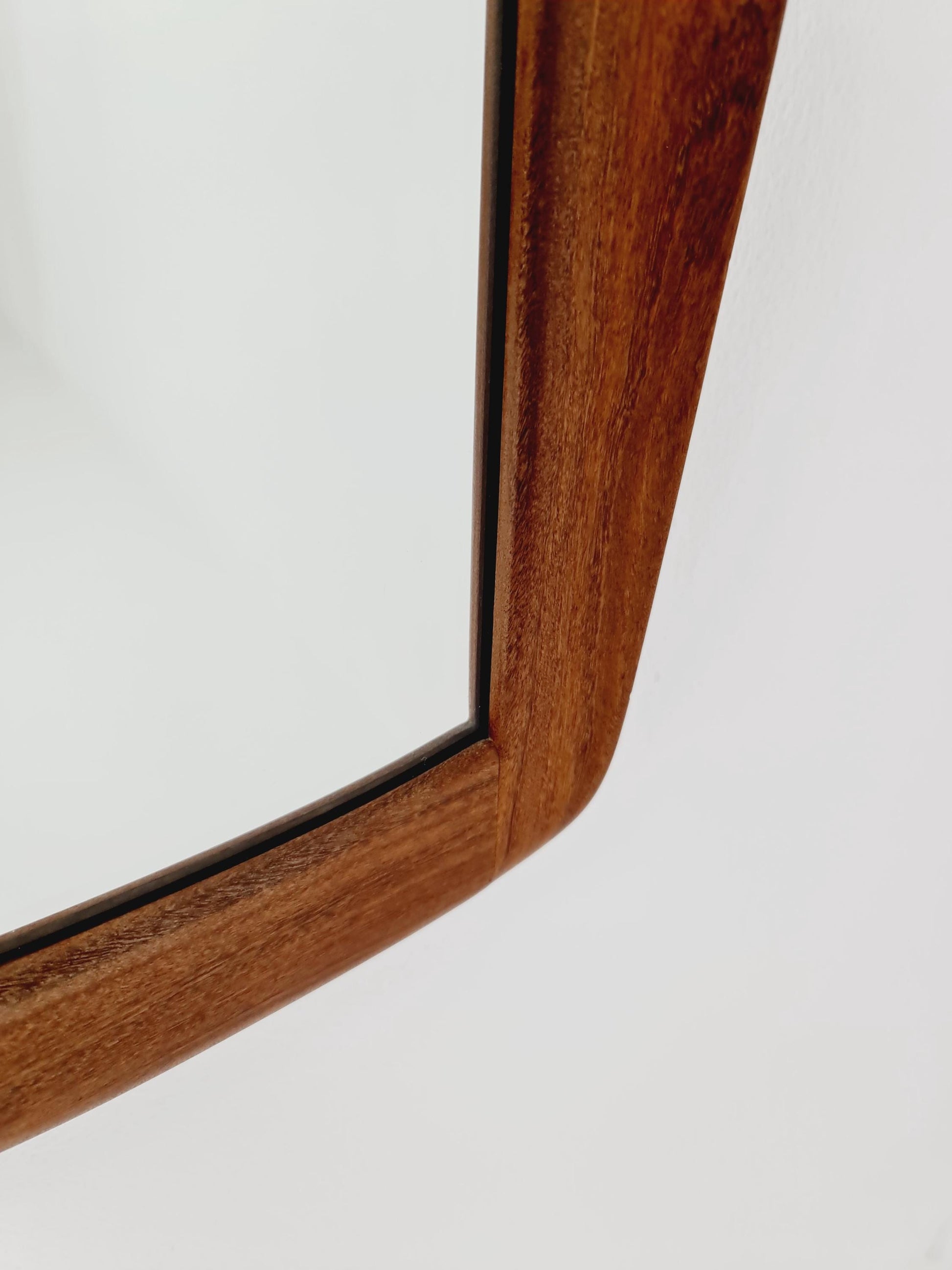 Teak Danish mid-century Modern wall-mounted mirror, 1960s