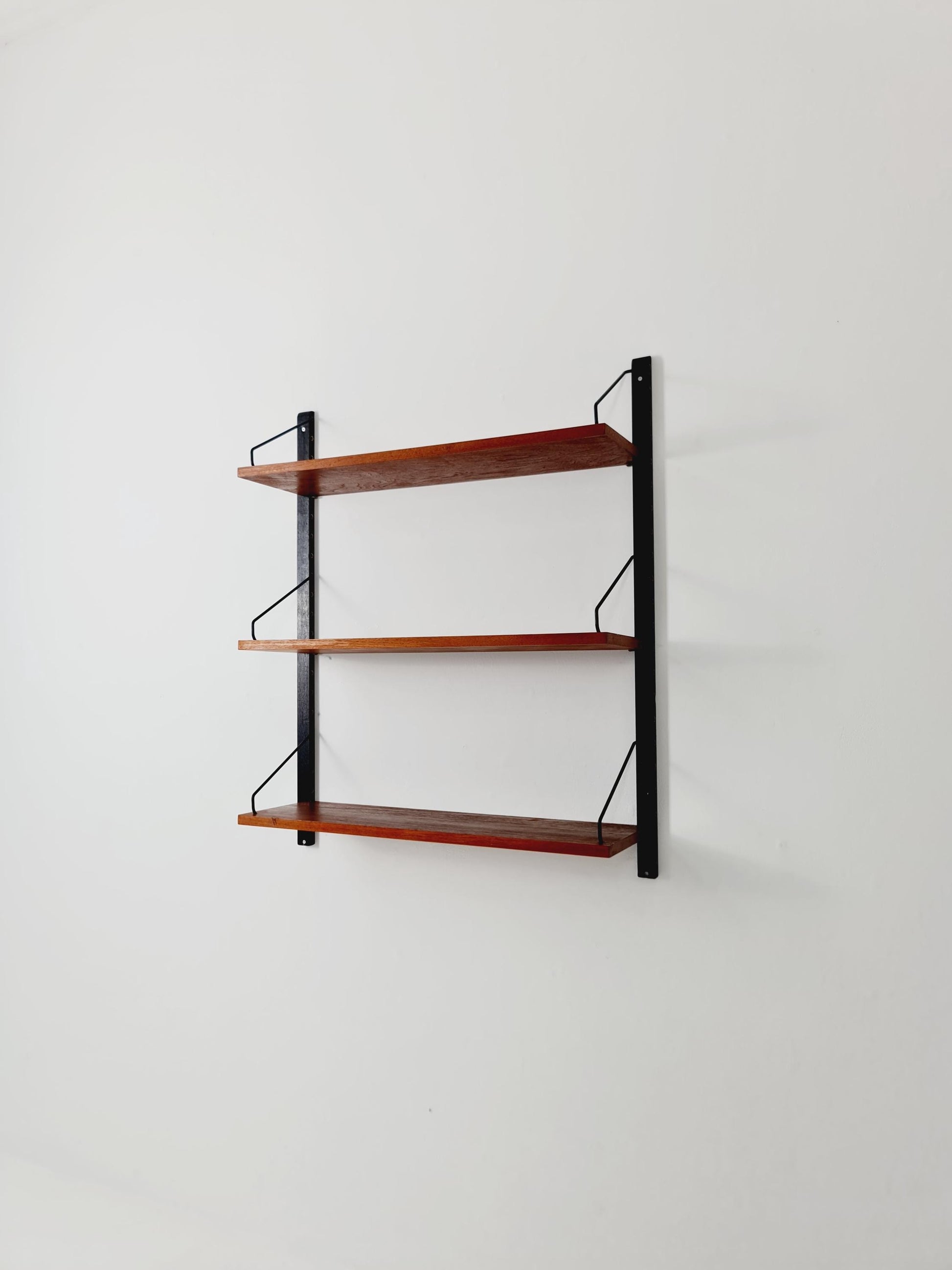 Midcentury Danish Teak Wall-Mounted Shelving Unit, by Royal for Poul Cadovius, 1960s