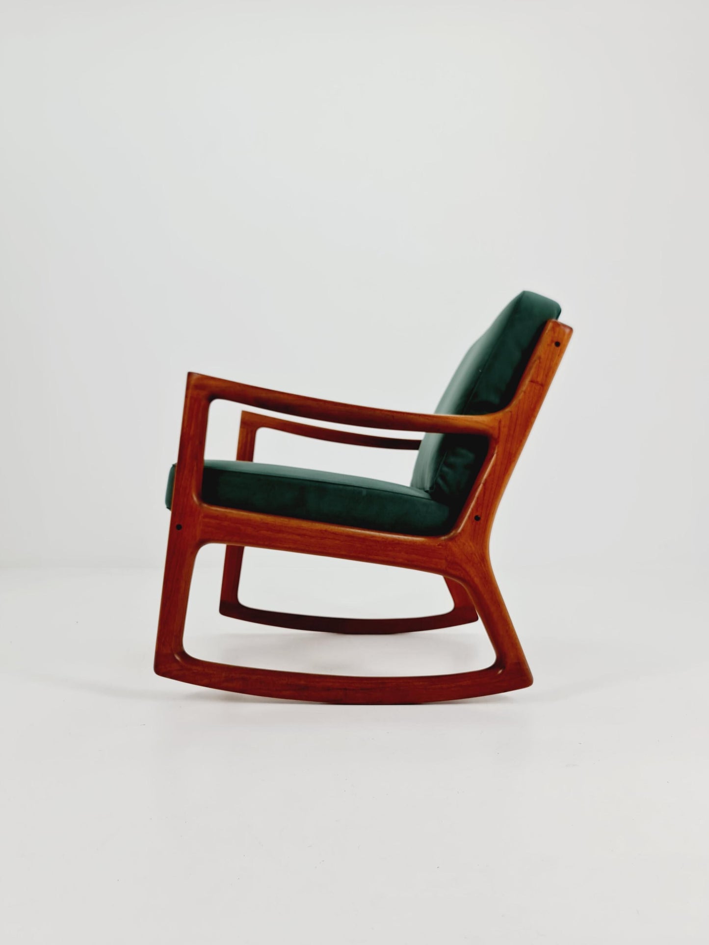 Mid-century Rare Danish teak Rocking chair/ Easy chair by Ole Wanscher for Cado France &Son , 1960s