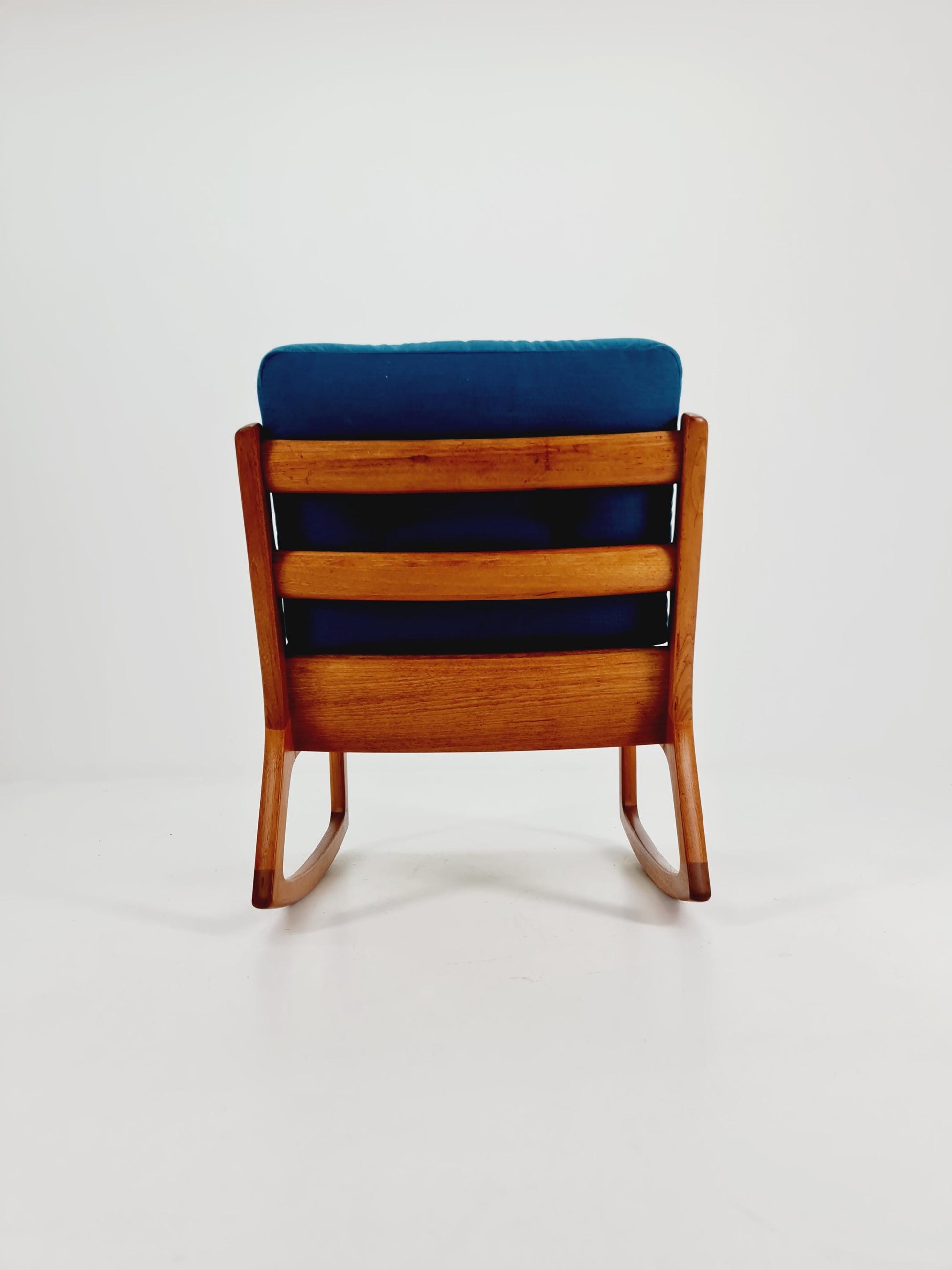 Mid-century Rare Danish teak Rocking chair/ Easy chair by Ole Wanscher for Cado 1960s