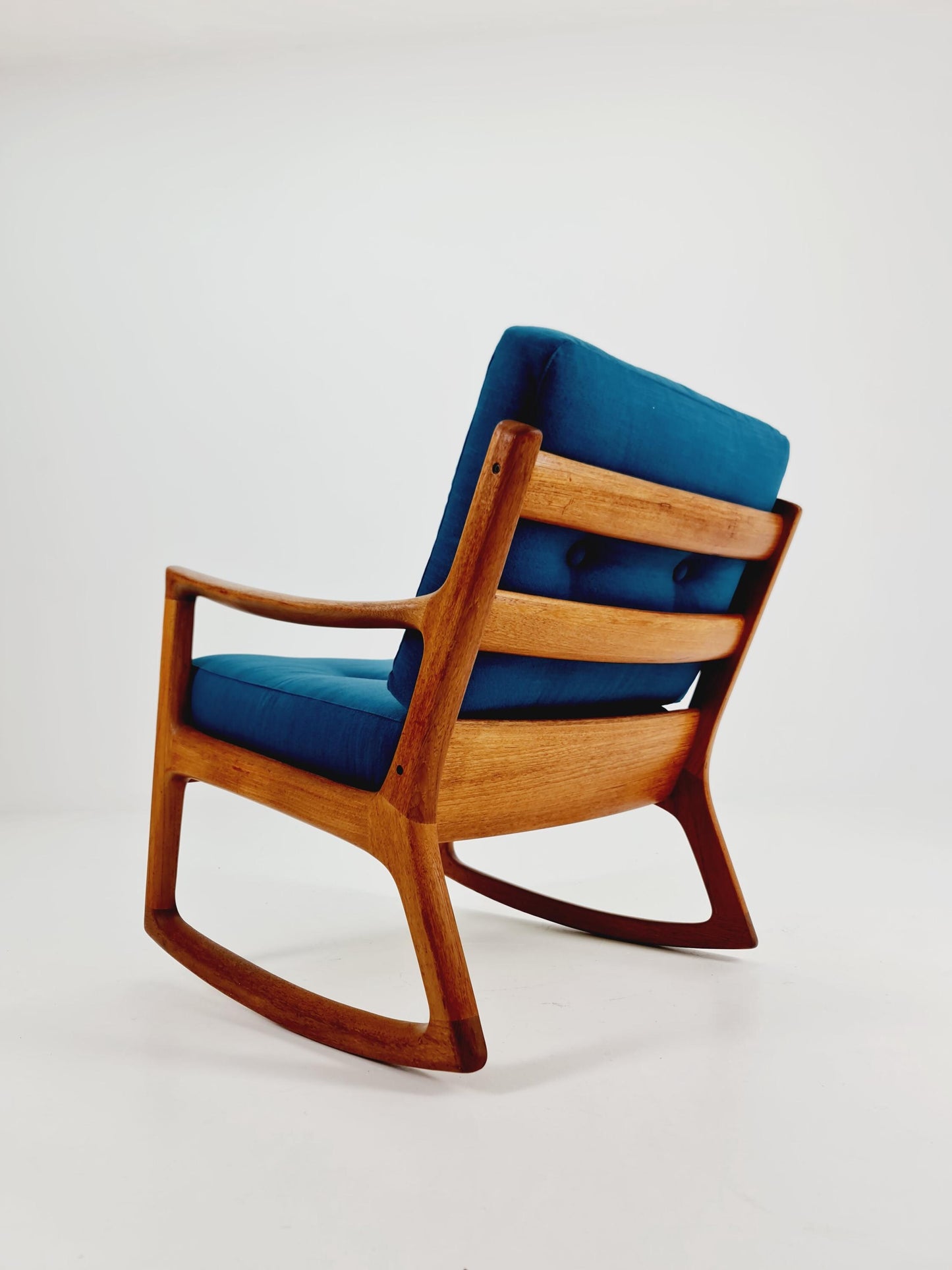 Mid-century Rare Danish teak Rocking chair/ Easy chair by Ole Wanscher for Cado 1960s