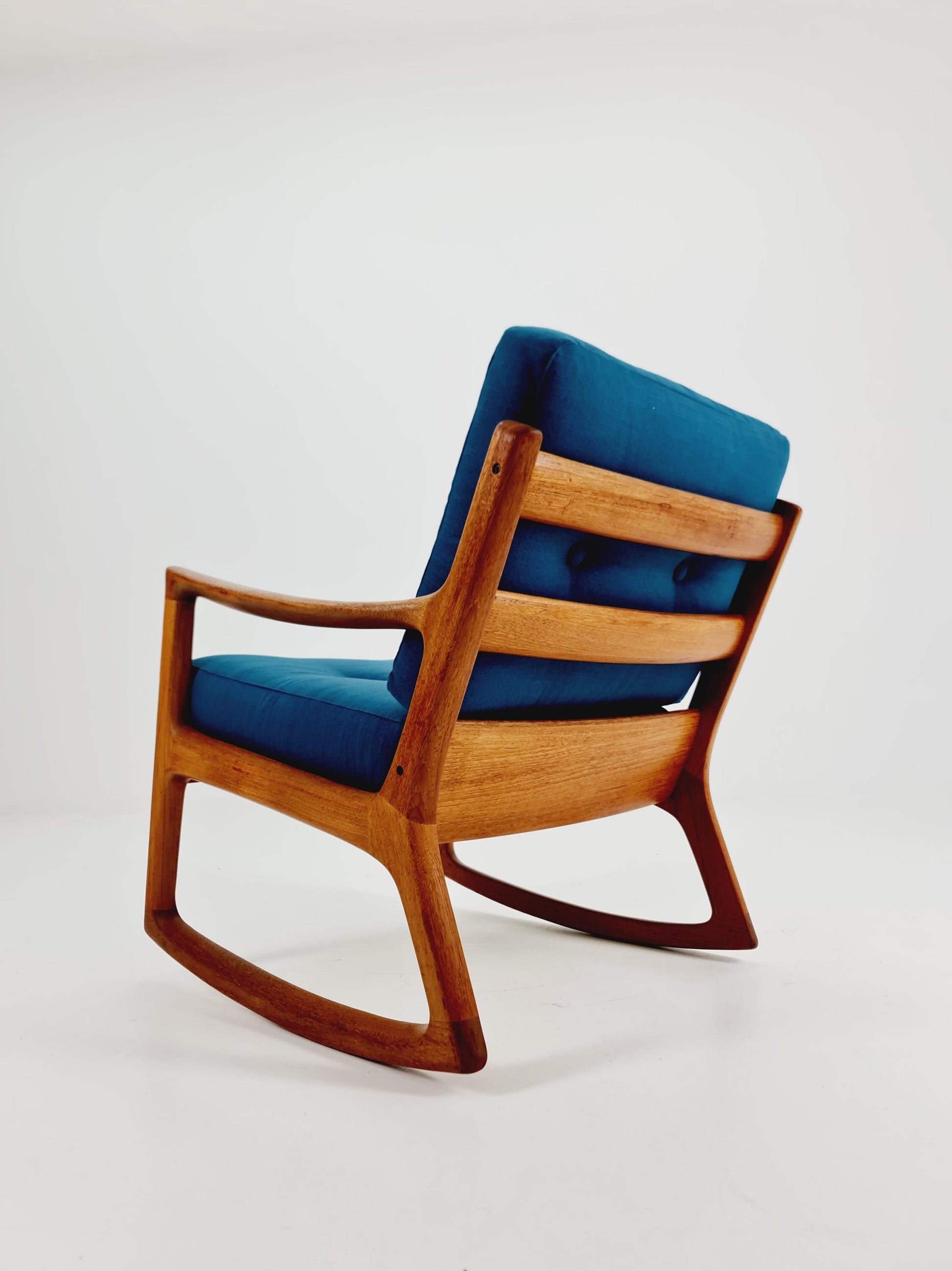 Mid-century Rare Danish teak Rocking chair/ Easy chair by Ole Wanscher for Cado 1960s