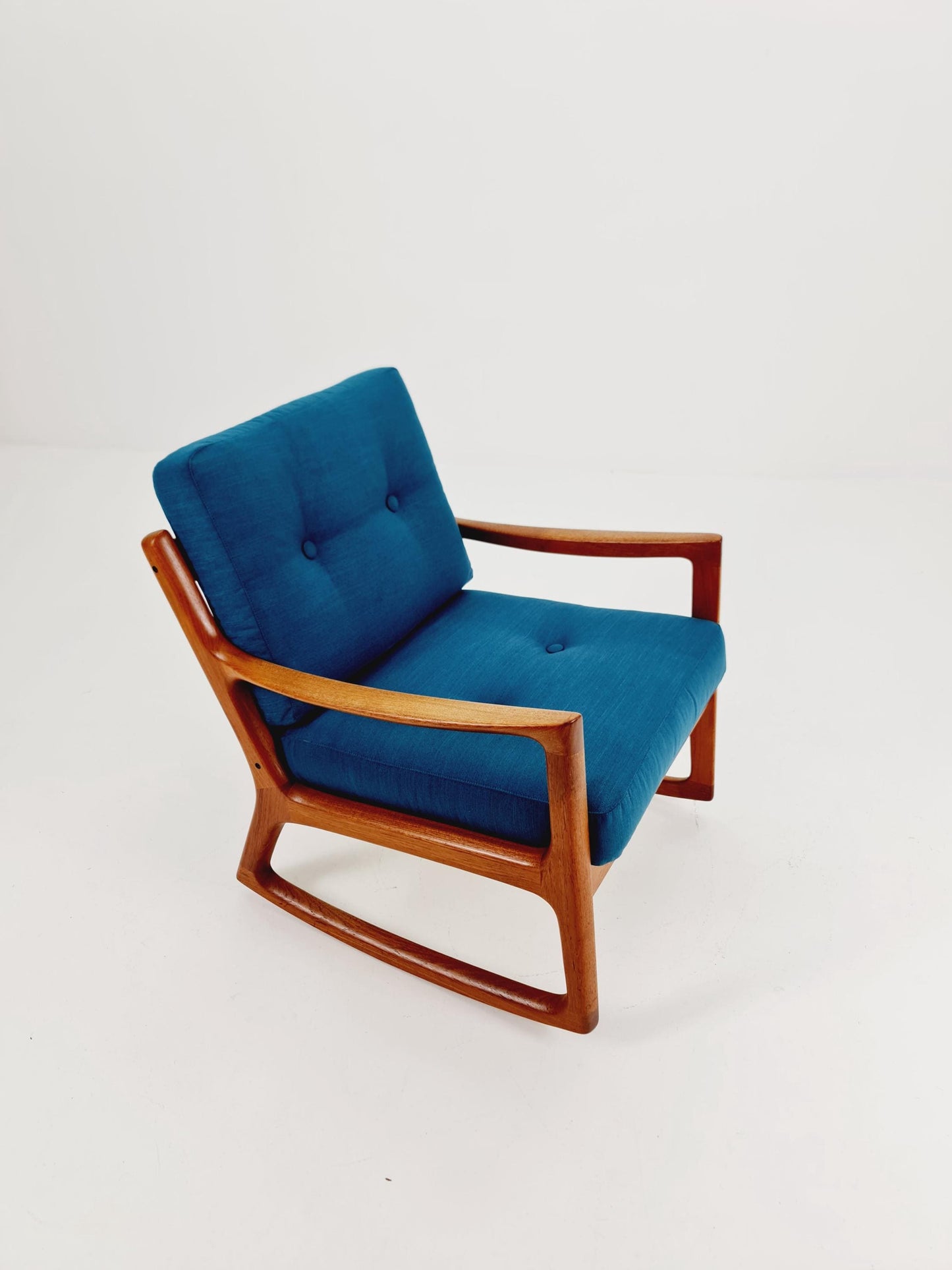 Mid-century Rare Danish teak Rocking chair/ Easy chair by Ole Wanscher for Cado 1960s