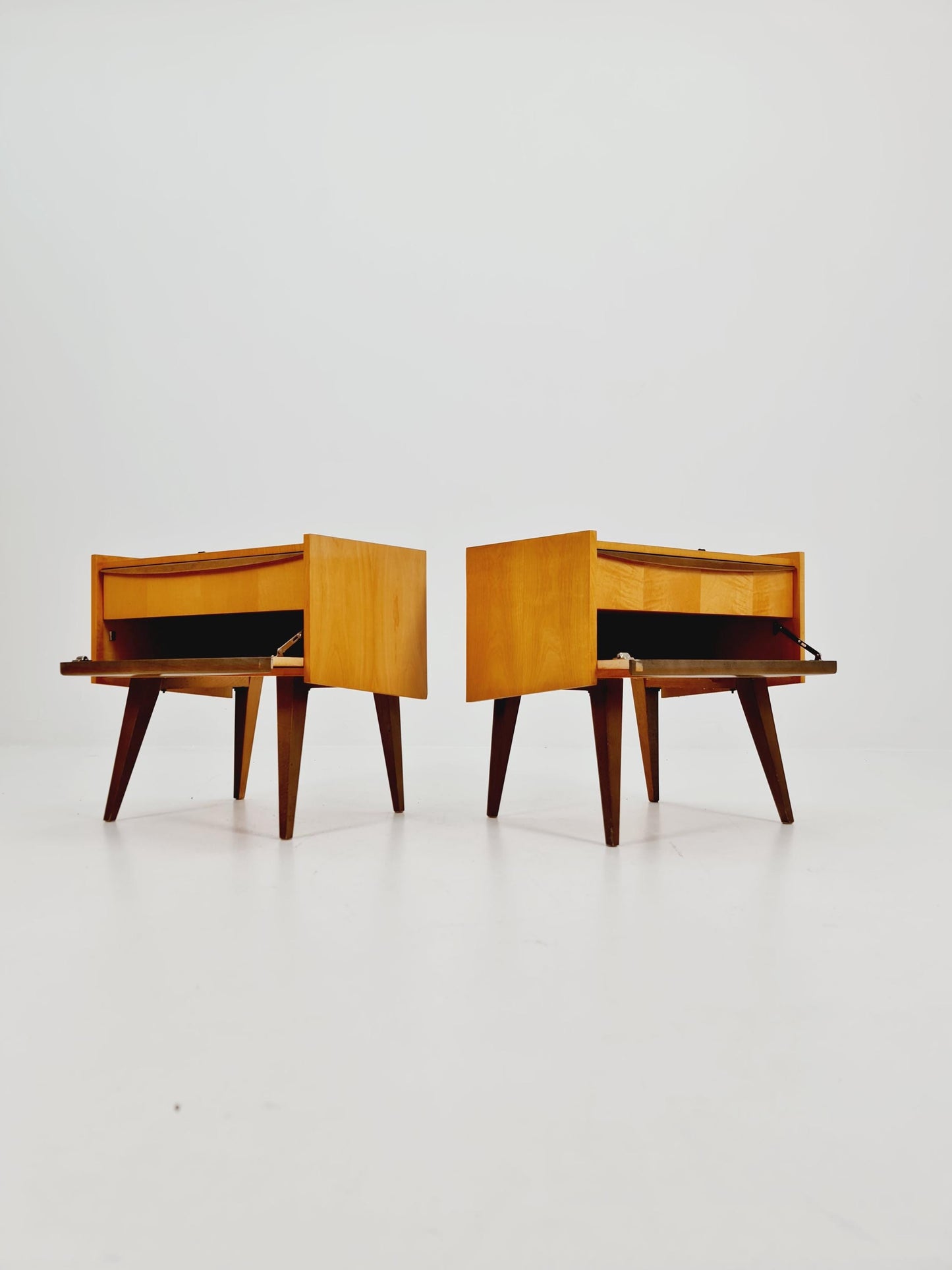 German Mid century nightstands/ bedside tables BY WK Möbel , 1960s Set of 2