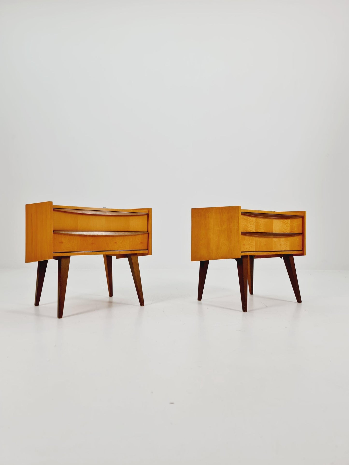 German Mid century nightstands/ bedside tables BY WK Möbel , 1960s Set of 2