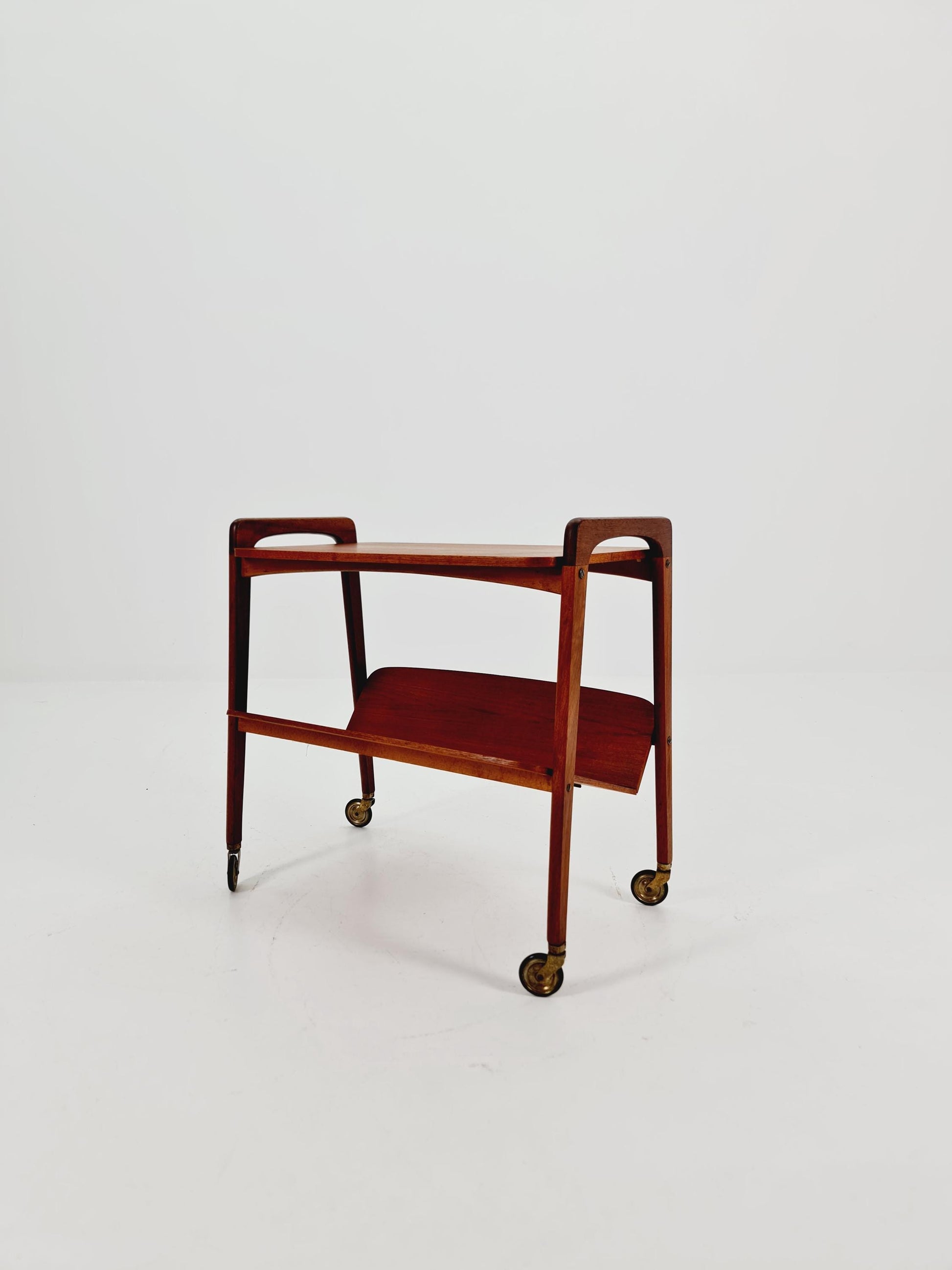 Midcentury Teak Vintage Side table/ Bedside table/ Night stand with News Paper shelf straight from the sixties By Opal