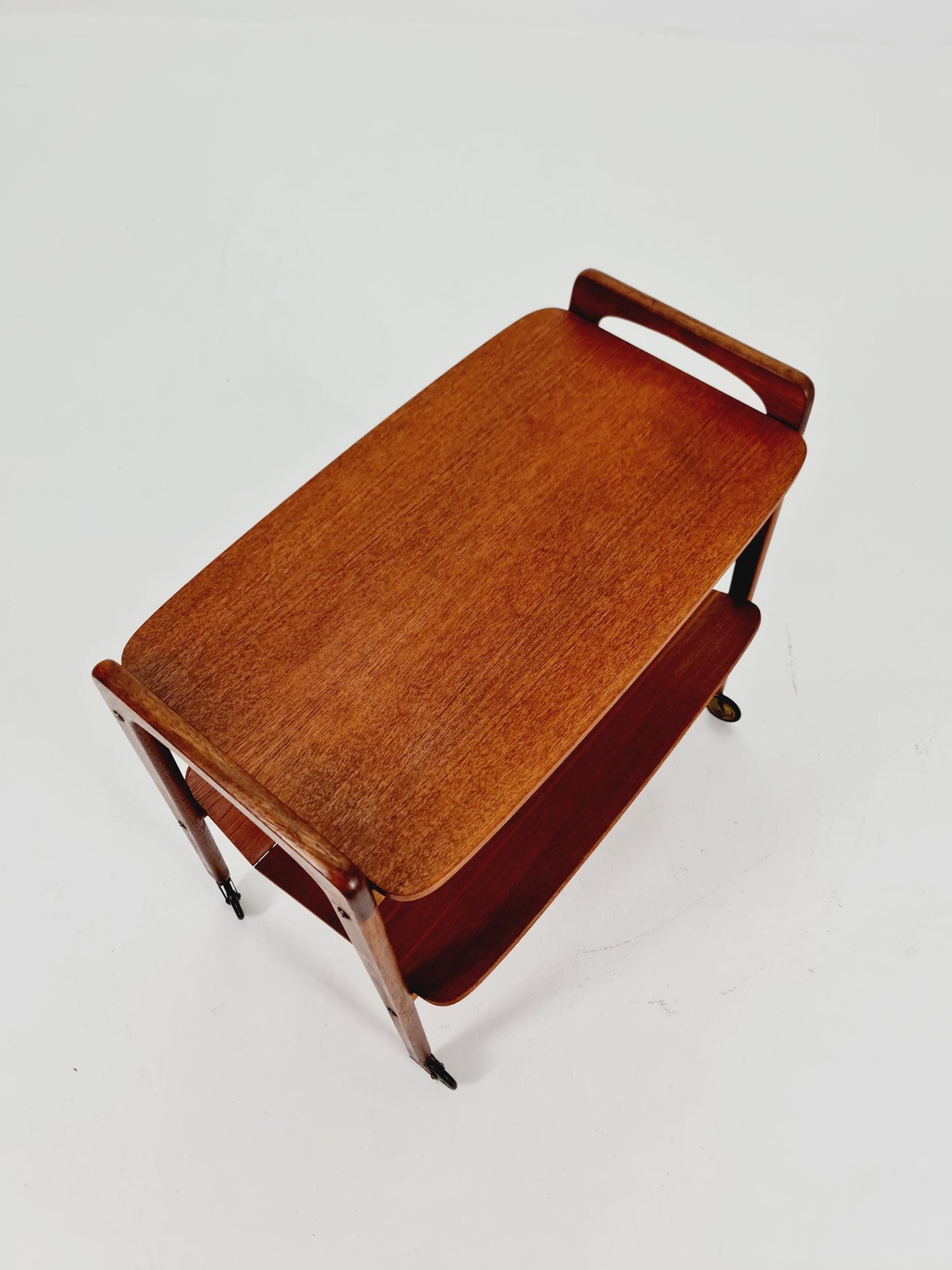 Midcentury Teak Vintage Side table/ Bedside table/ Night stand with News Paper shelf straight from the sixties By Opal