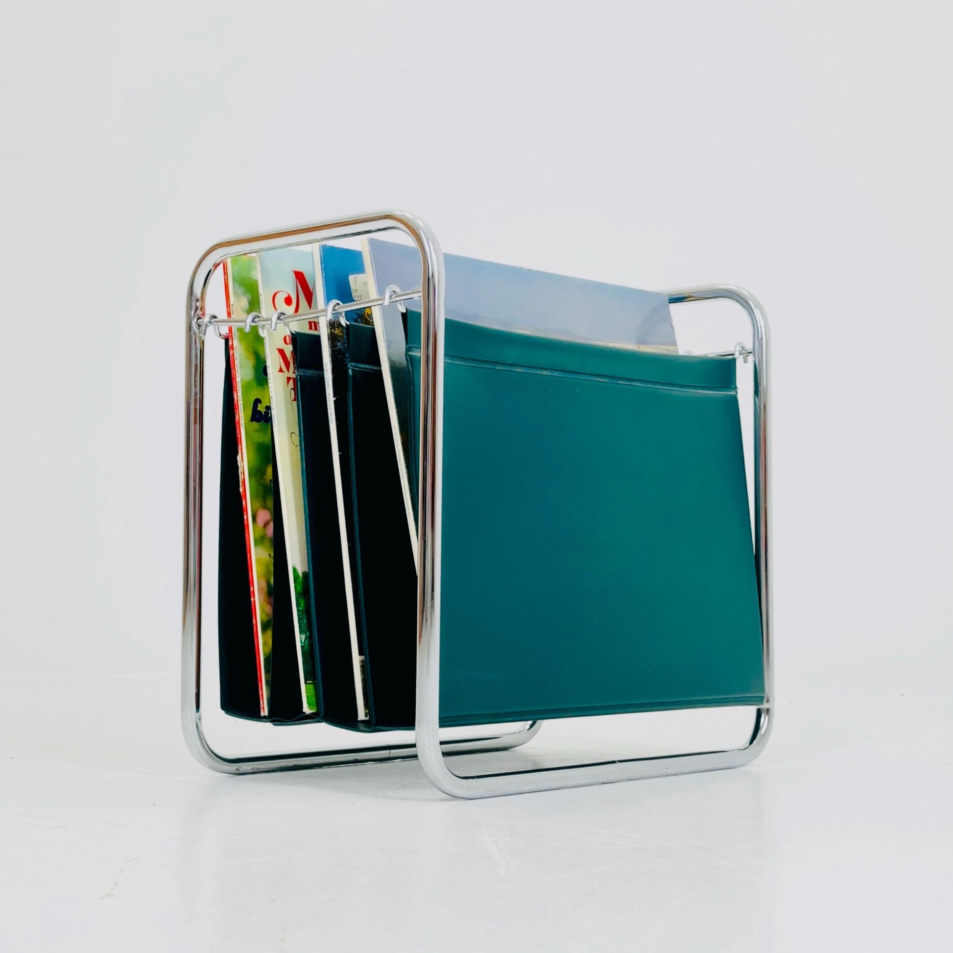 Mid-Century bauhaus Minimalist stand Magazine Rack, 1960s