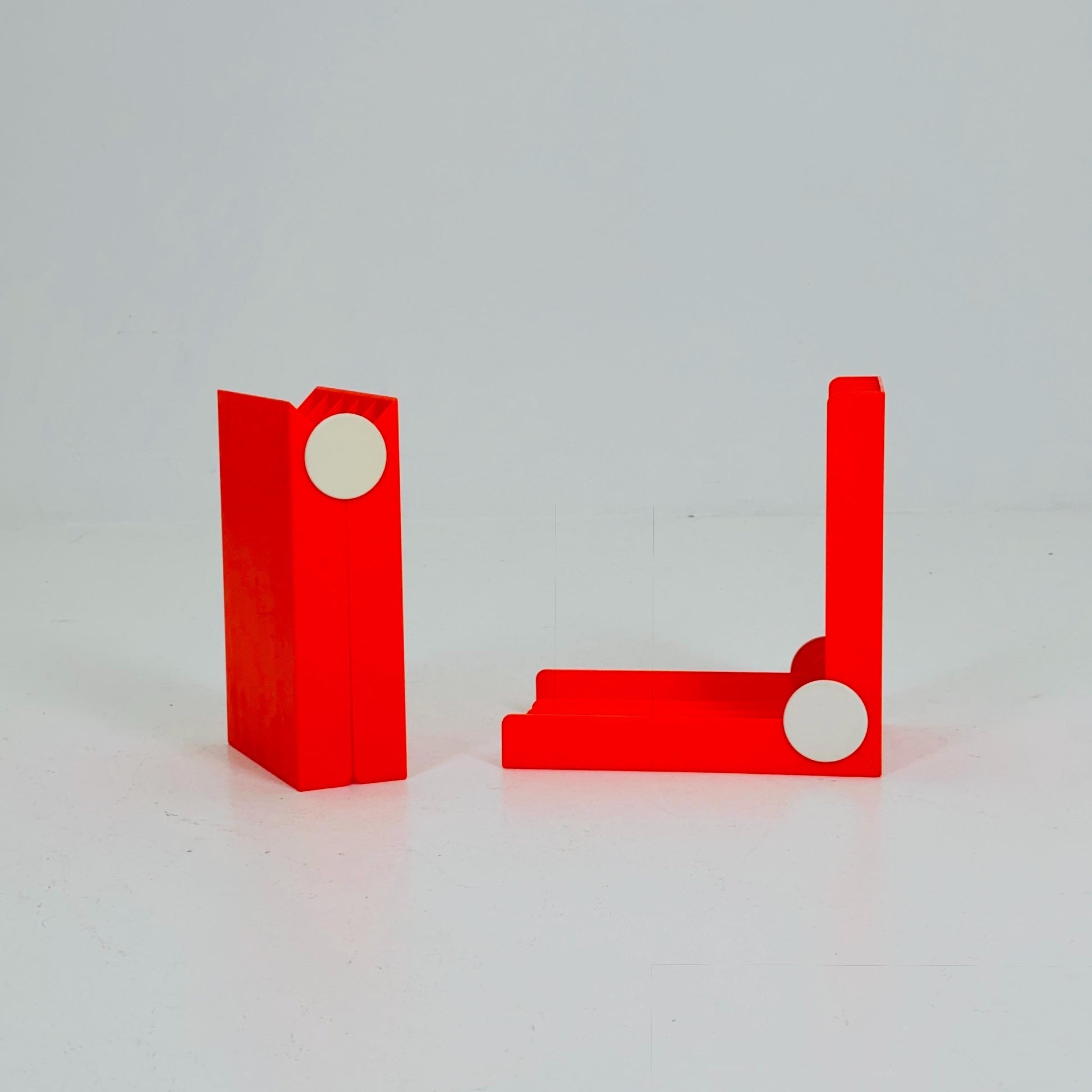 Set of 2 Space age Scholl Vintage foldable Record Holders- orange Translucent LP Box /Vinyl Box - germany 1970s