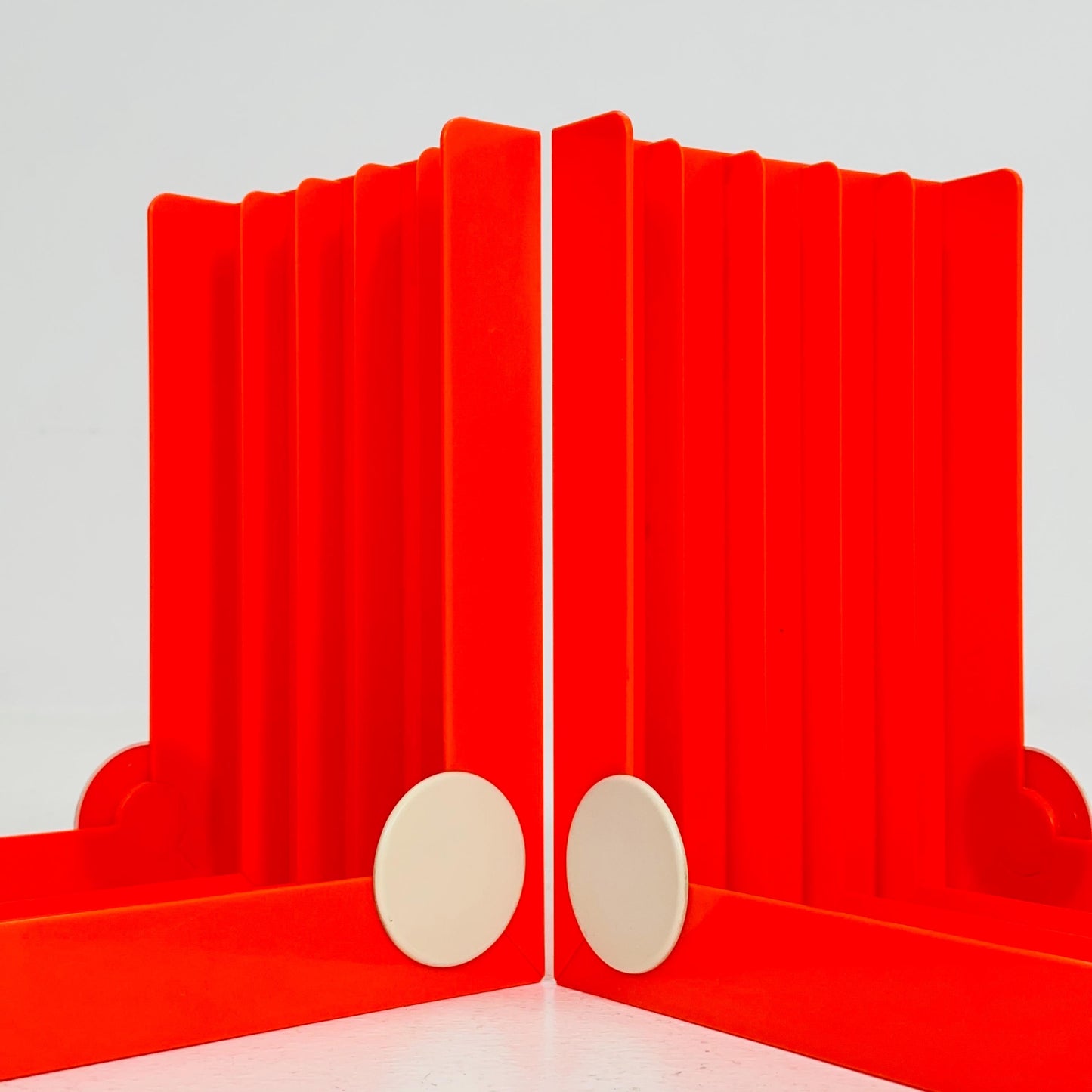 Set of 2 Space age Scholl Vintage foldable Record Holders- orange Translucent LP Box /Vinyl Box - germany 1970s