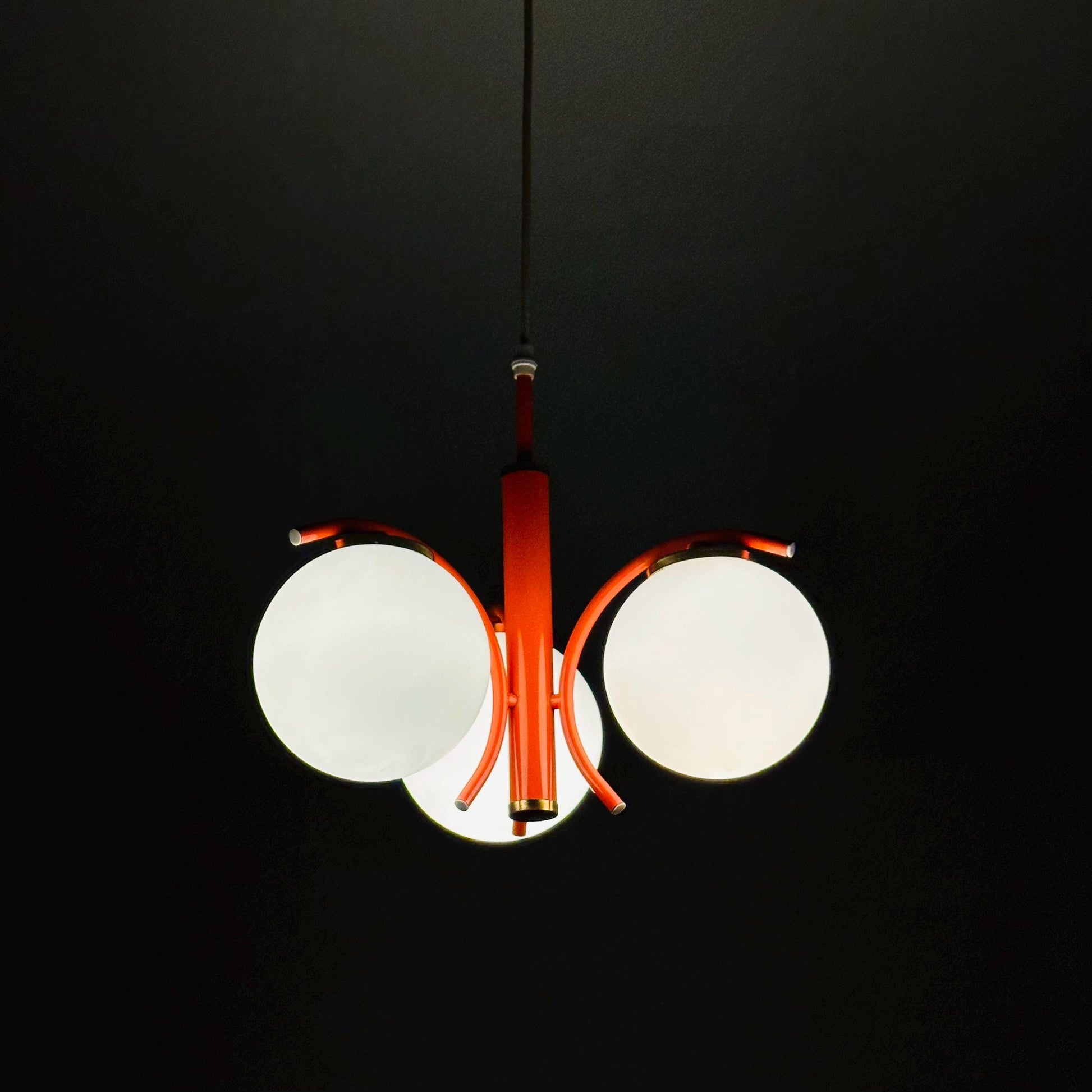 Mid century Space Age balls pendant lamp by Richard Essig 1970s Germany