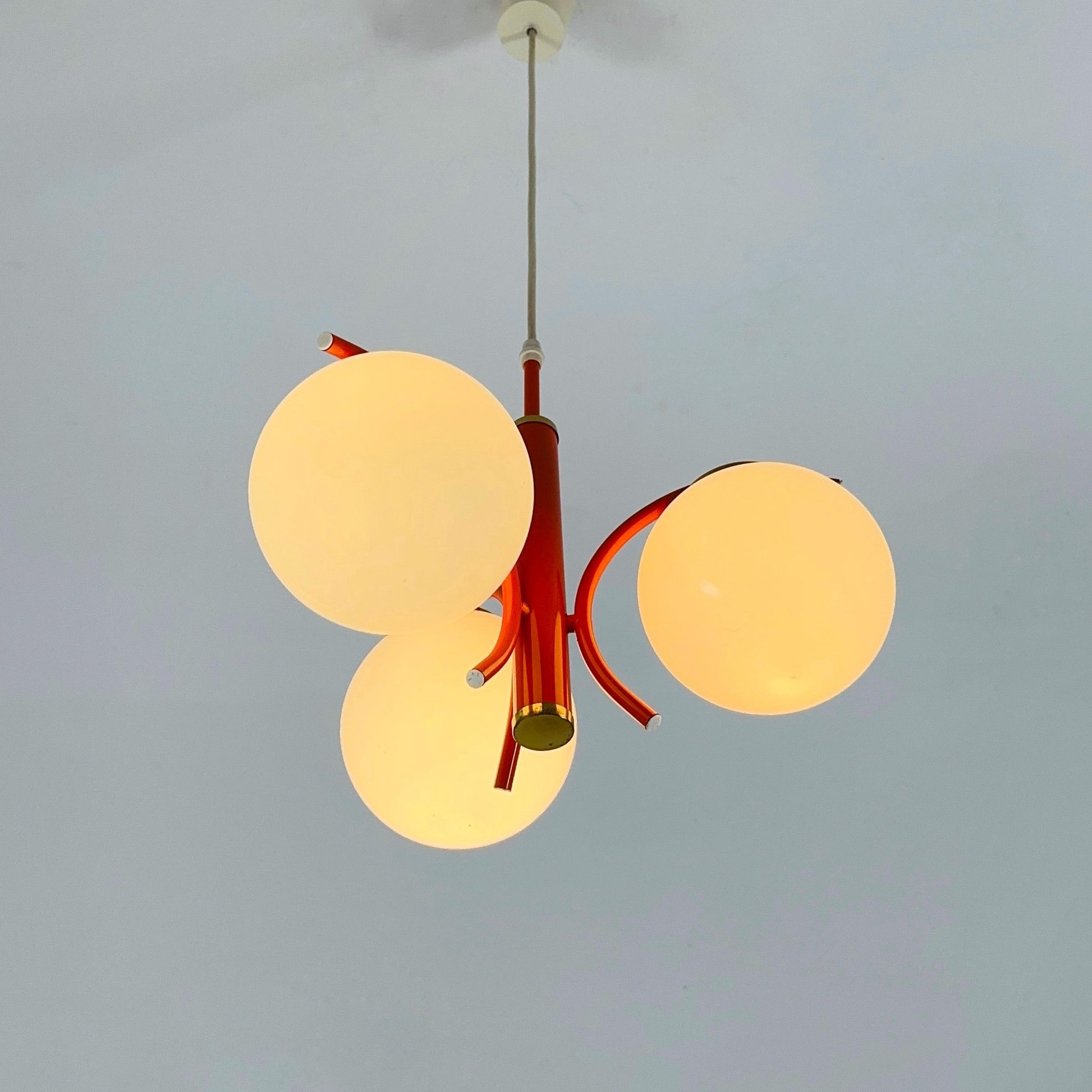 Mid century Space Age balls pendant lamp by Richard Essig 1970s Germany