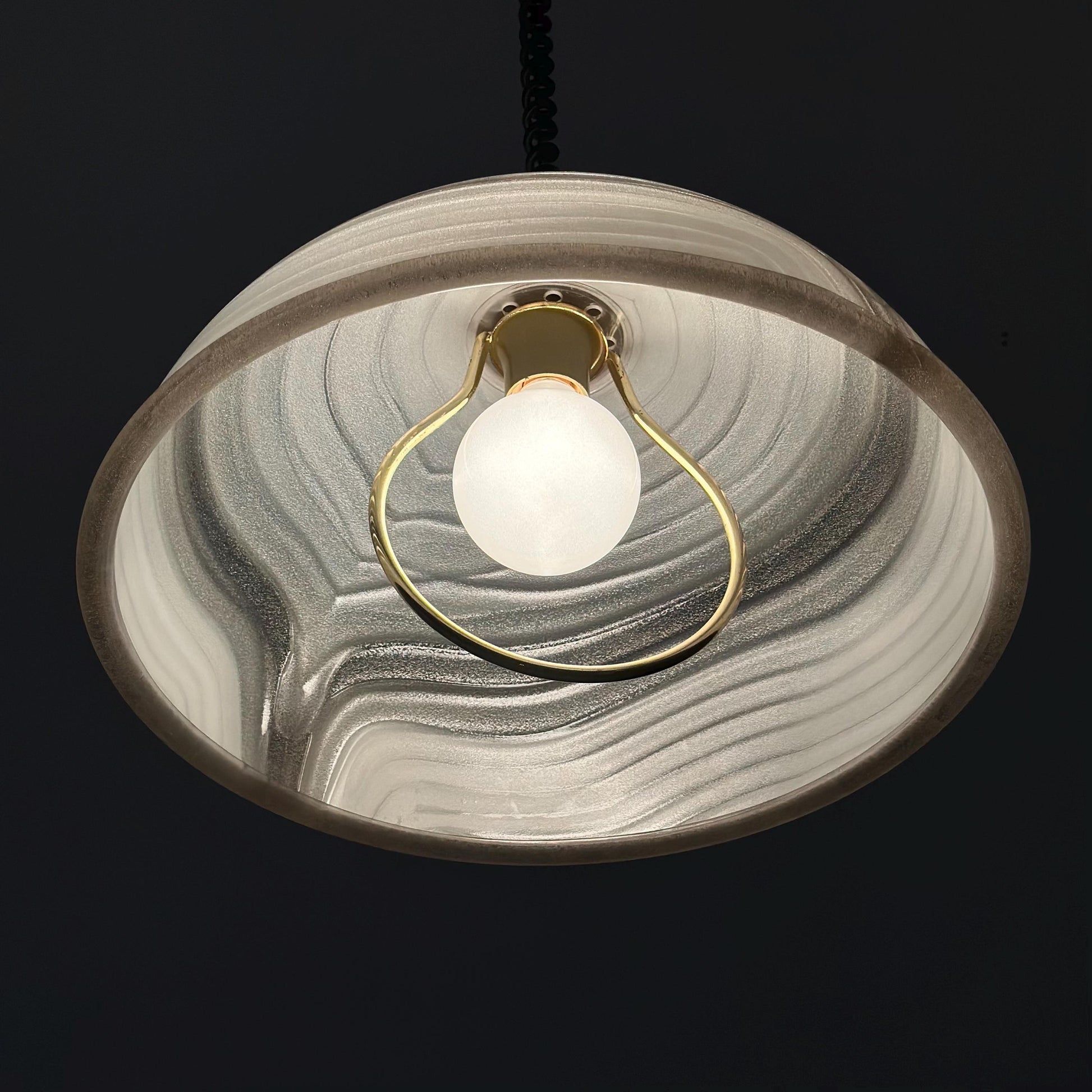 Mid century acrylic lucite pendant lamp by Cosack Leuchten, 1970s Germany