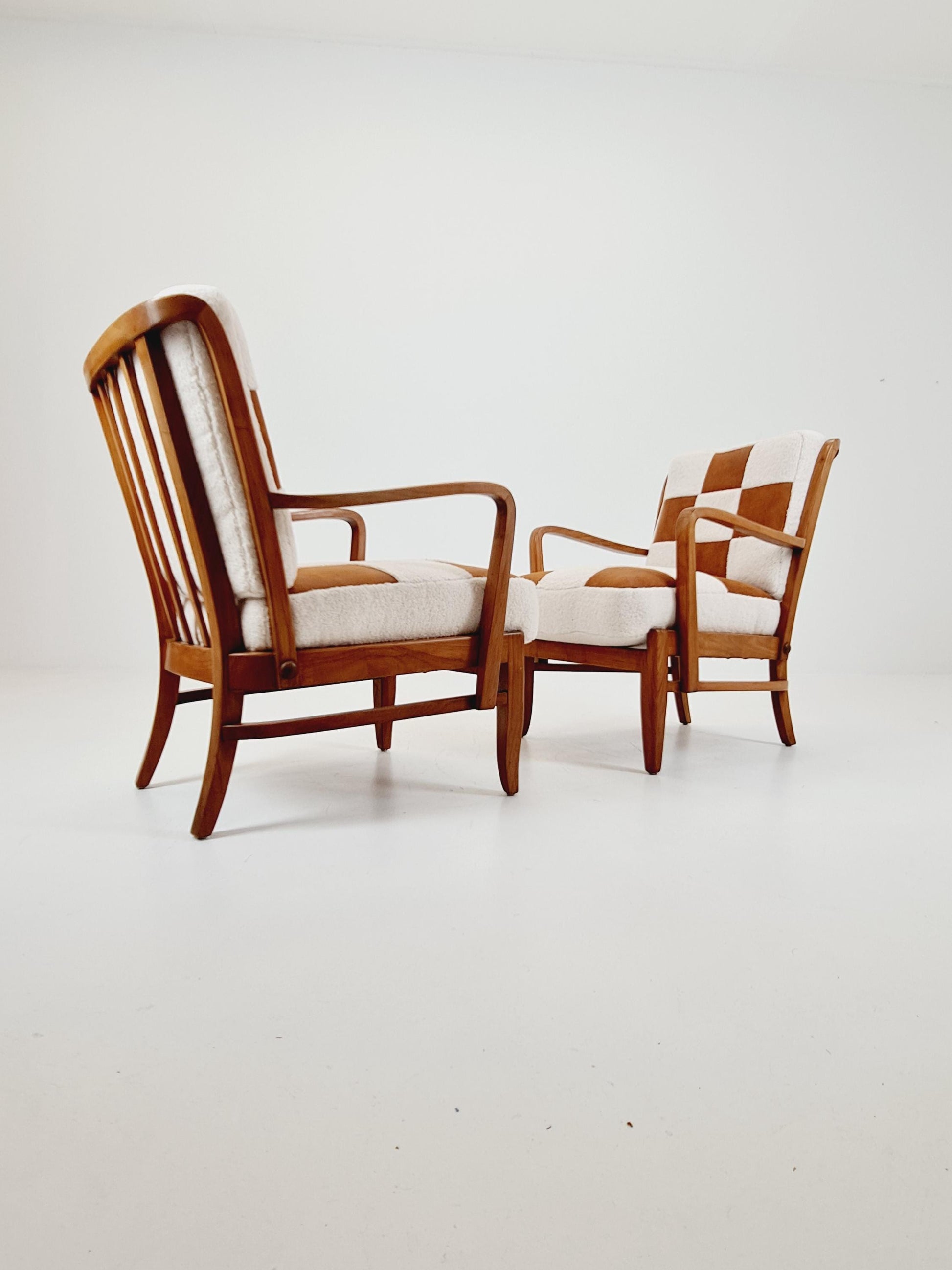 Rare Midcentury German Set of club lounge chair , 1950s