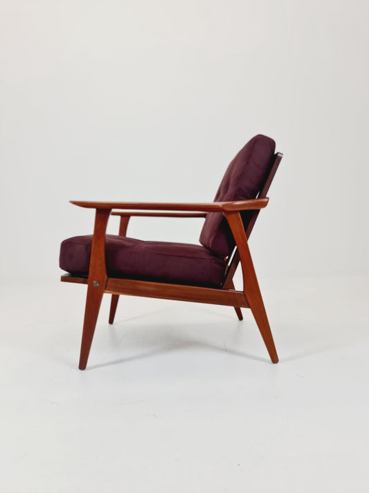 Rare Mid-century vintage Danish Teak Lounge chair, 1960s