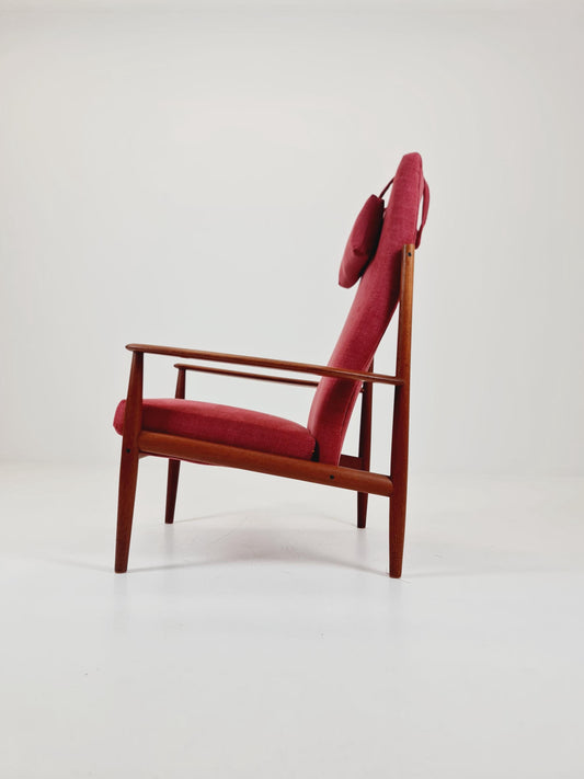 suoer rare Mid-century Danish teak lounge chair/ Easy chair by Grete Jalk For Cado ,1960s