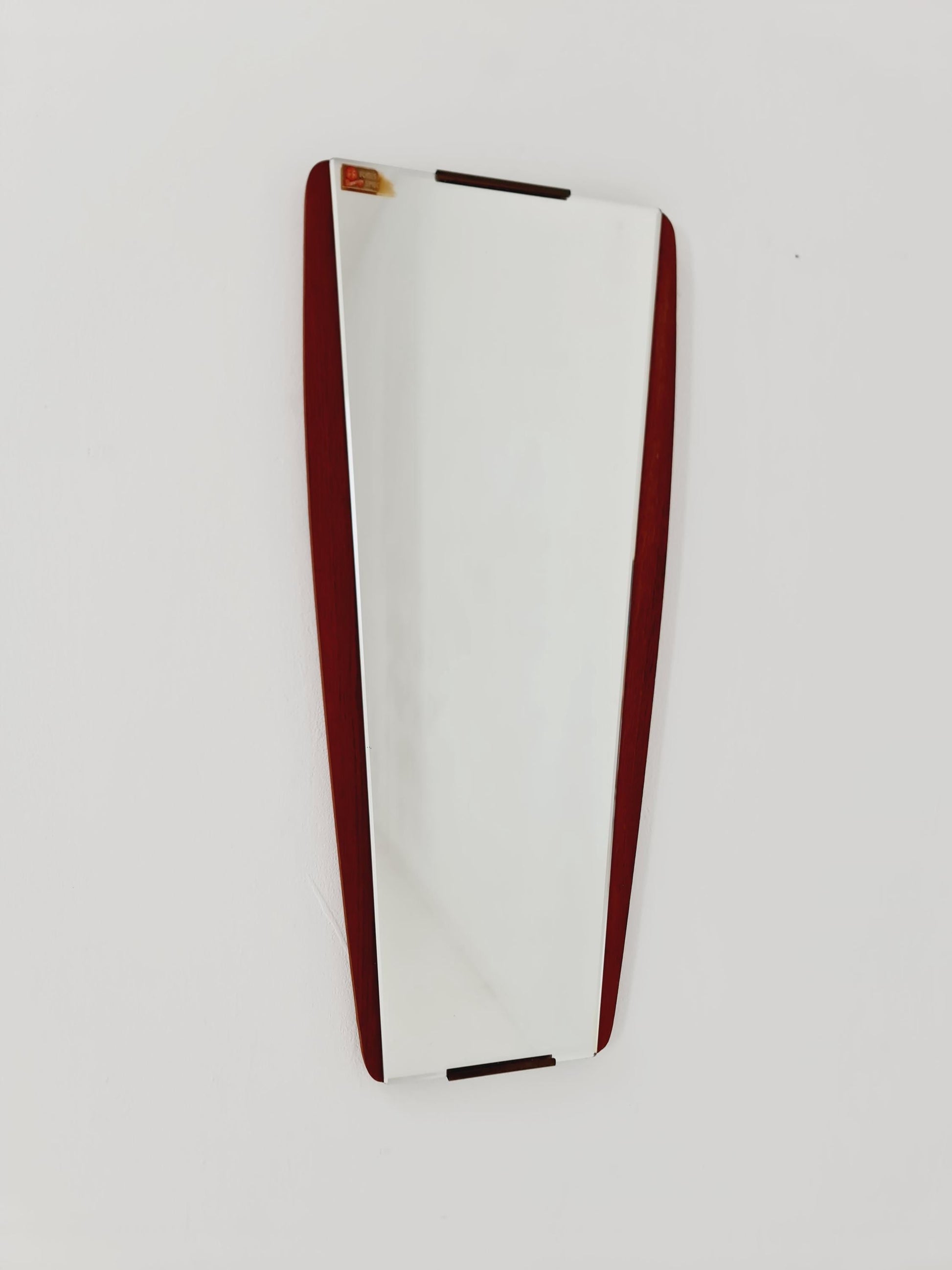 Mid century Vintage teak danish wall mirror, 1960s