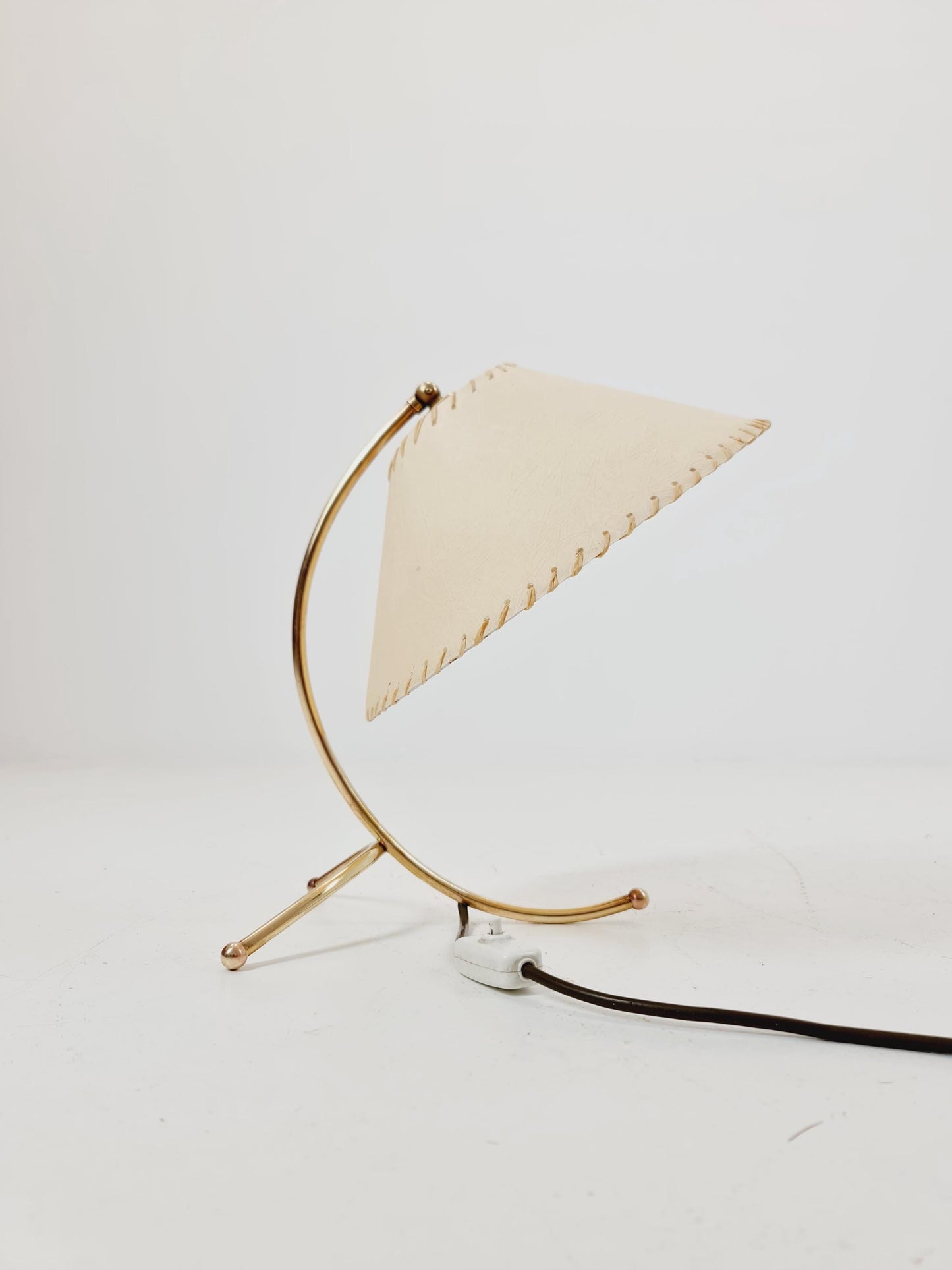 Mid century brass table lamp by Vereinigte Werkstätten München, Germany, 1960s