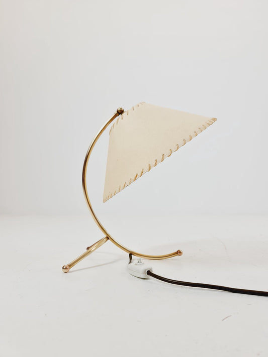 Mid century brass table lamp by Vereinigte Werkstätten München, Germany, 1960s