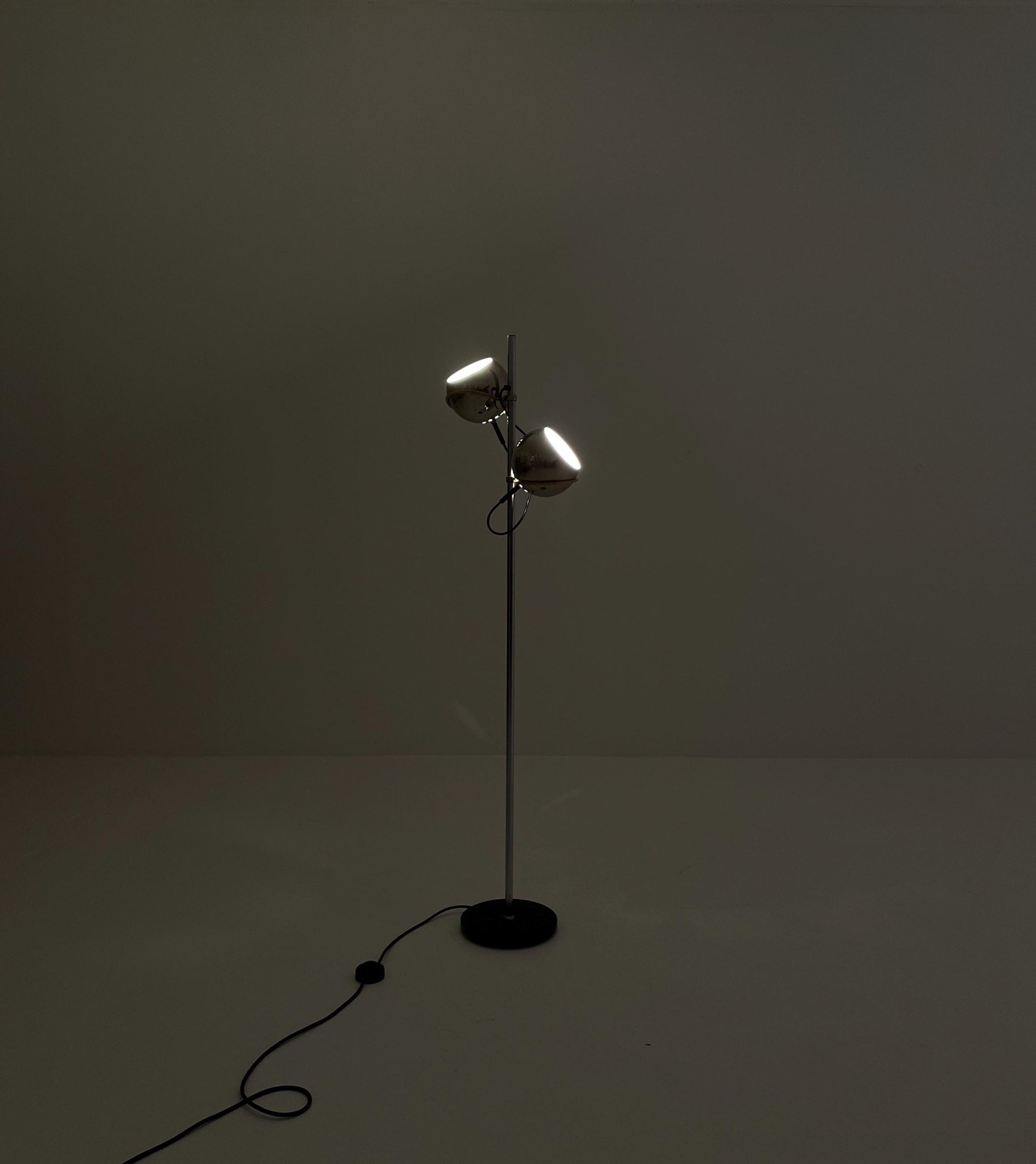 Space Age 2-Ball chrome floor lamp, Germany, 1970s