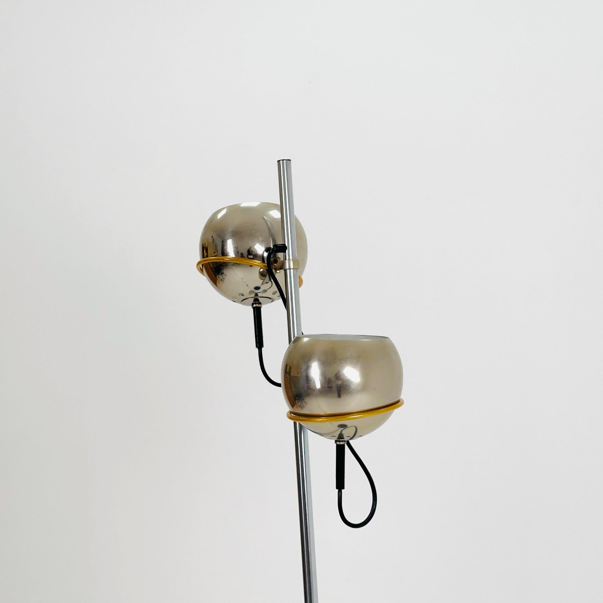 Space Age 2-Ball chrome floor lamp, Germany, 1970s