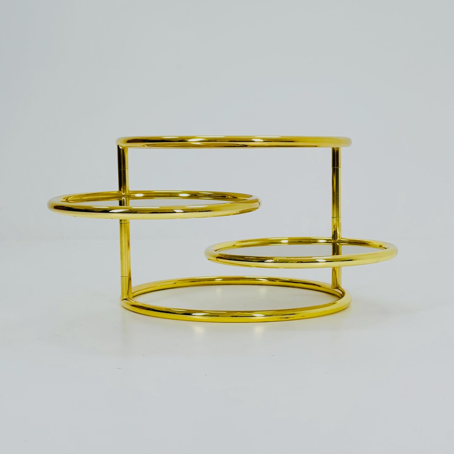 Mid Century coffee table with 3 swivel levels by Milo Baughman Italy 1970s