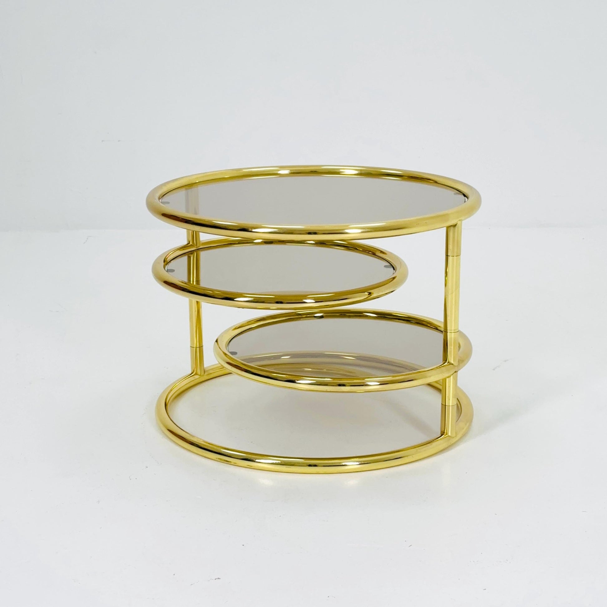 Mid Century coffee table with 3 swivel levels by Milo Baughman Italy 1970s