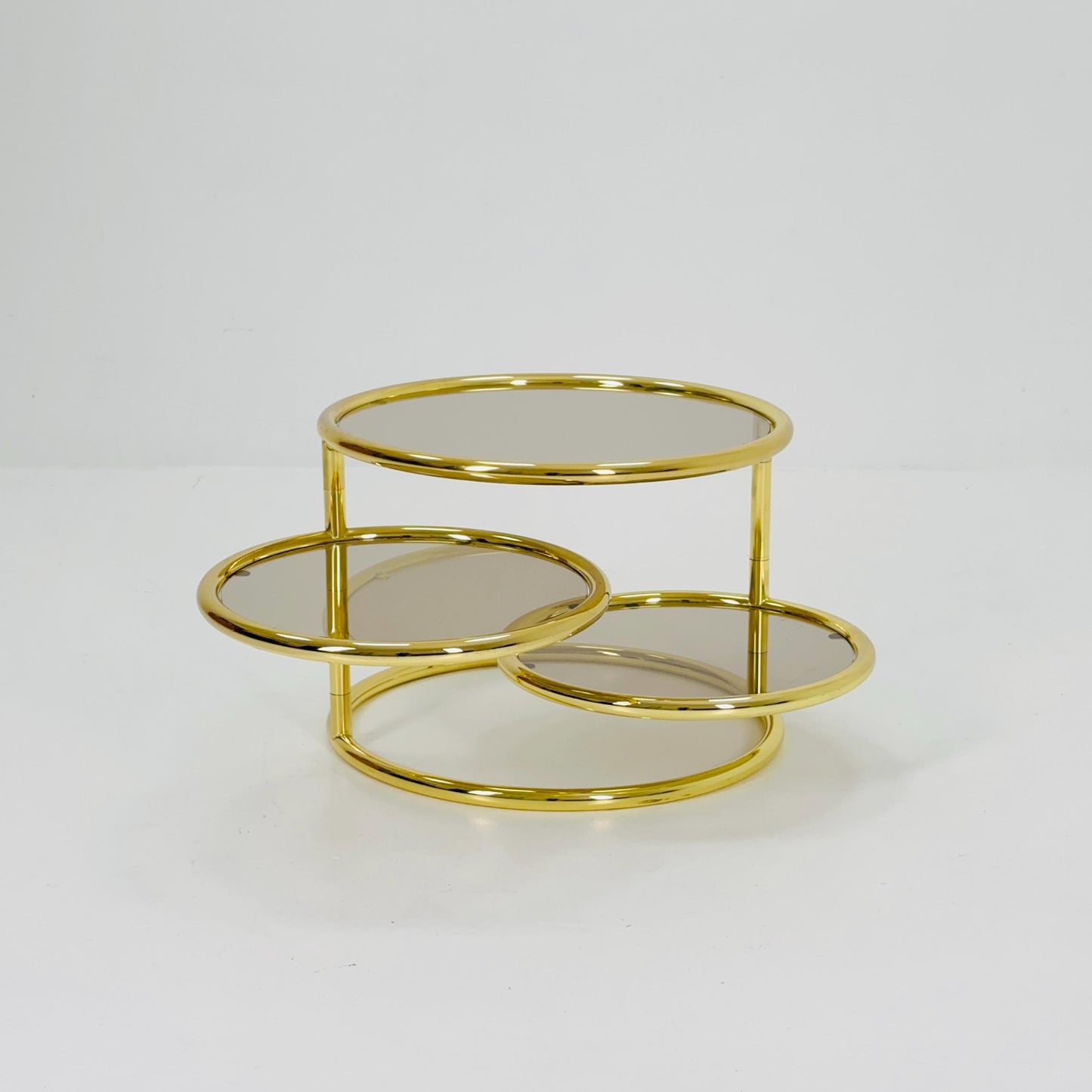 Mid Century coffee table with 3 swivel levels by Milo Baughman Italy 1970s