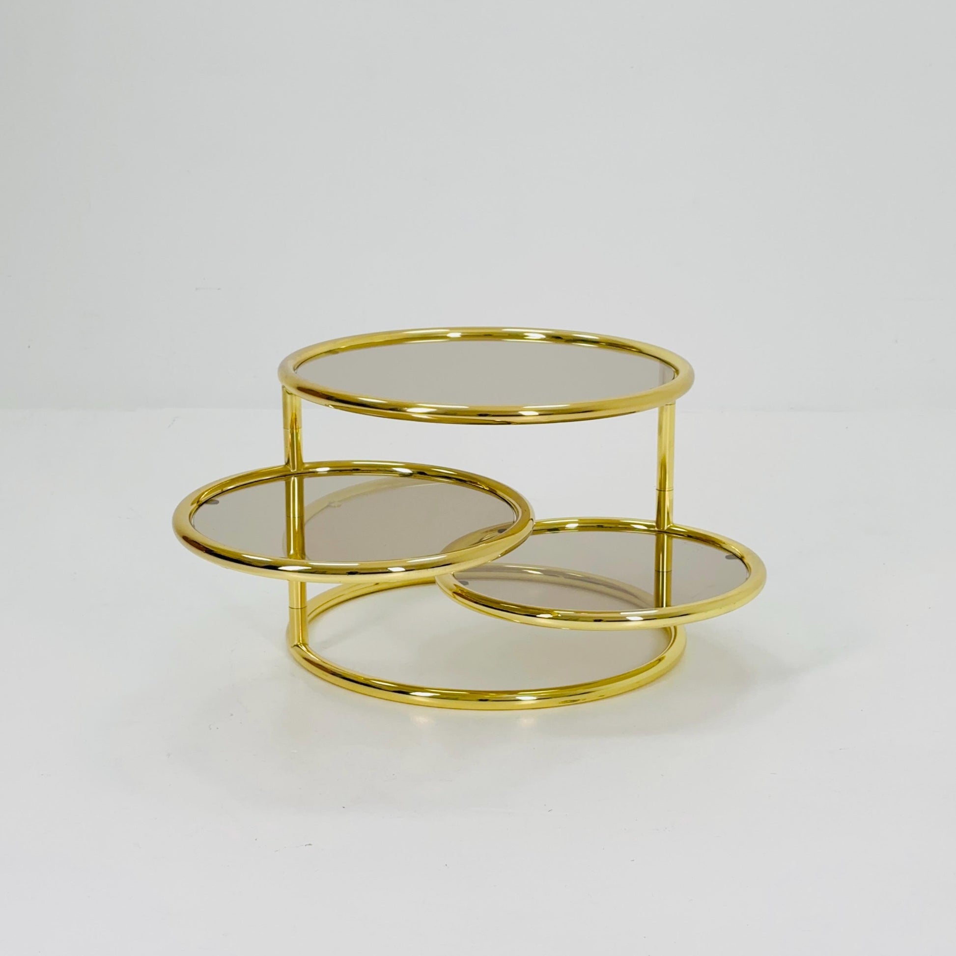 Mid Century coffee table with 3 swivel levels by Milo Baughman Italy 1970s