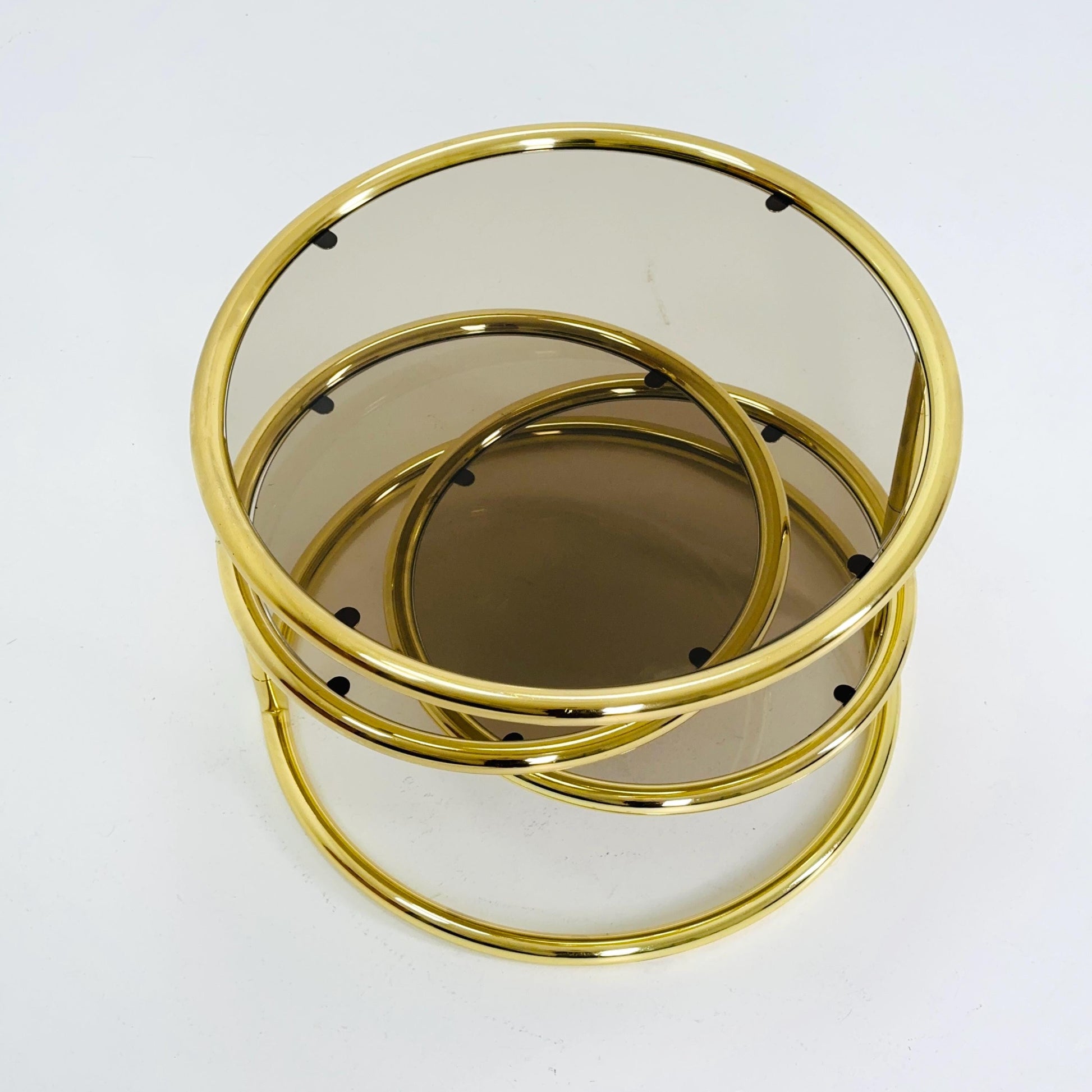 Mid Century coffee table with 3 swivel levels by Milo Baughman Italy 1970s