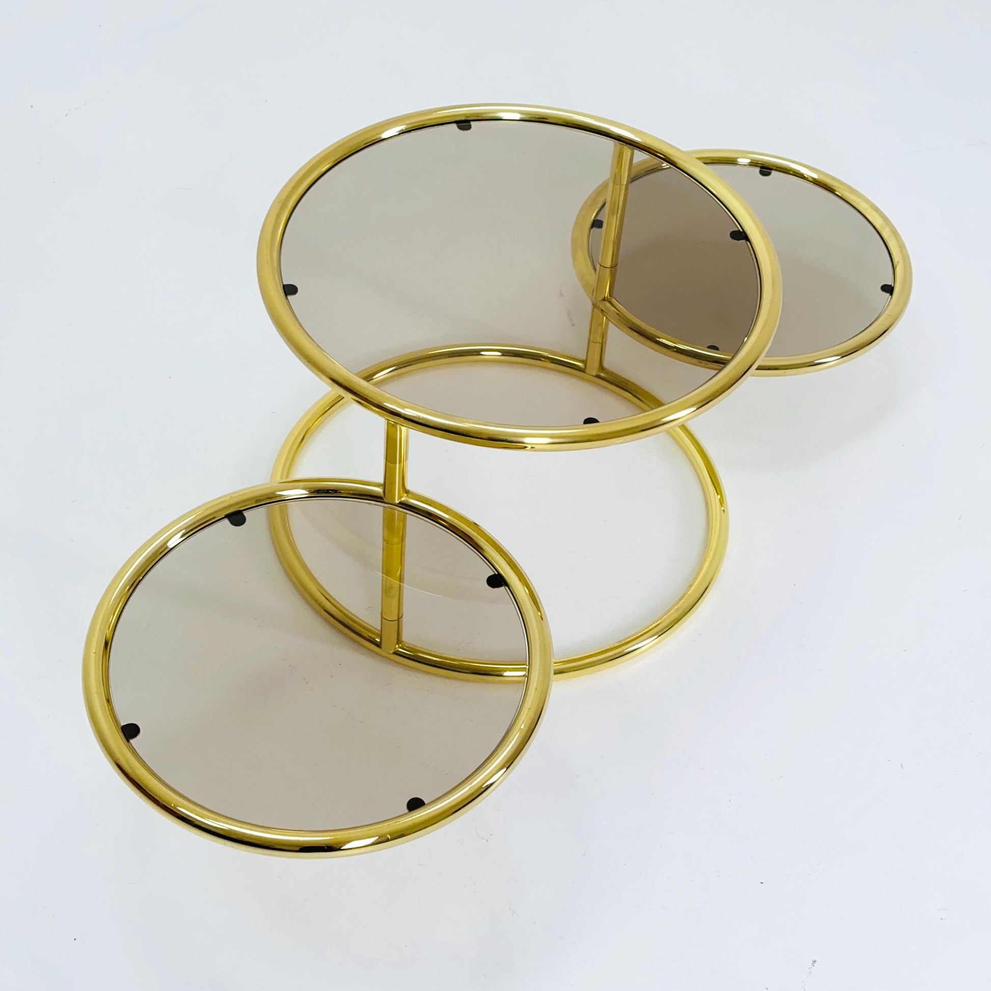 Mid Century coffee table with 3 swivel levels by Milo Baughman Italy 1970s