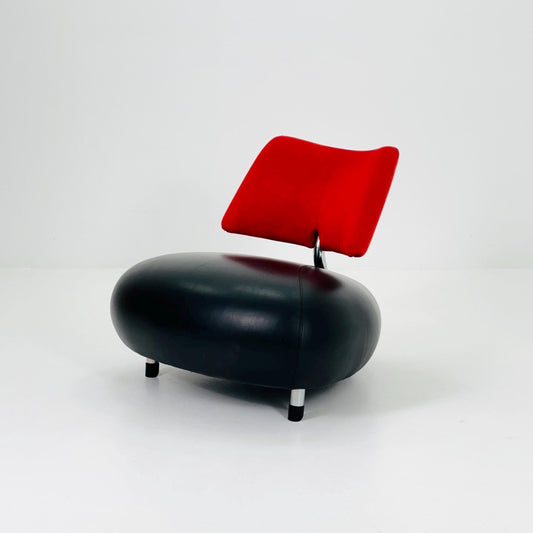 Mid century Orginal Leather Pallone lounge chairs by Roy de Scheemaker for Leolux, 1980s