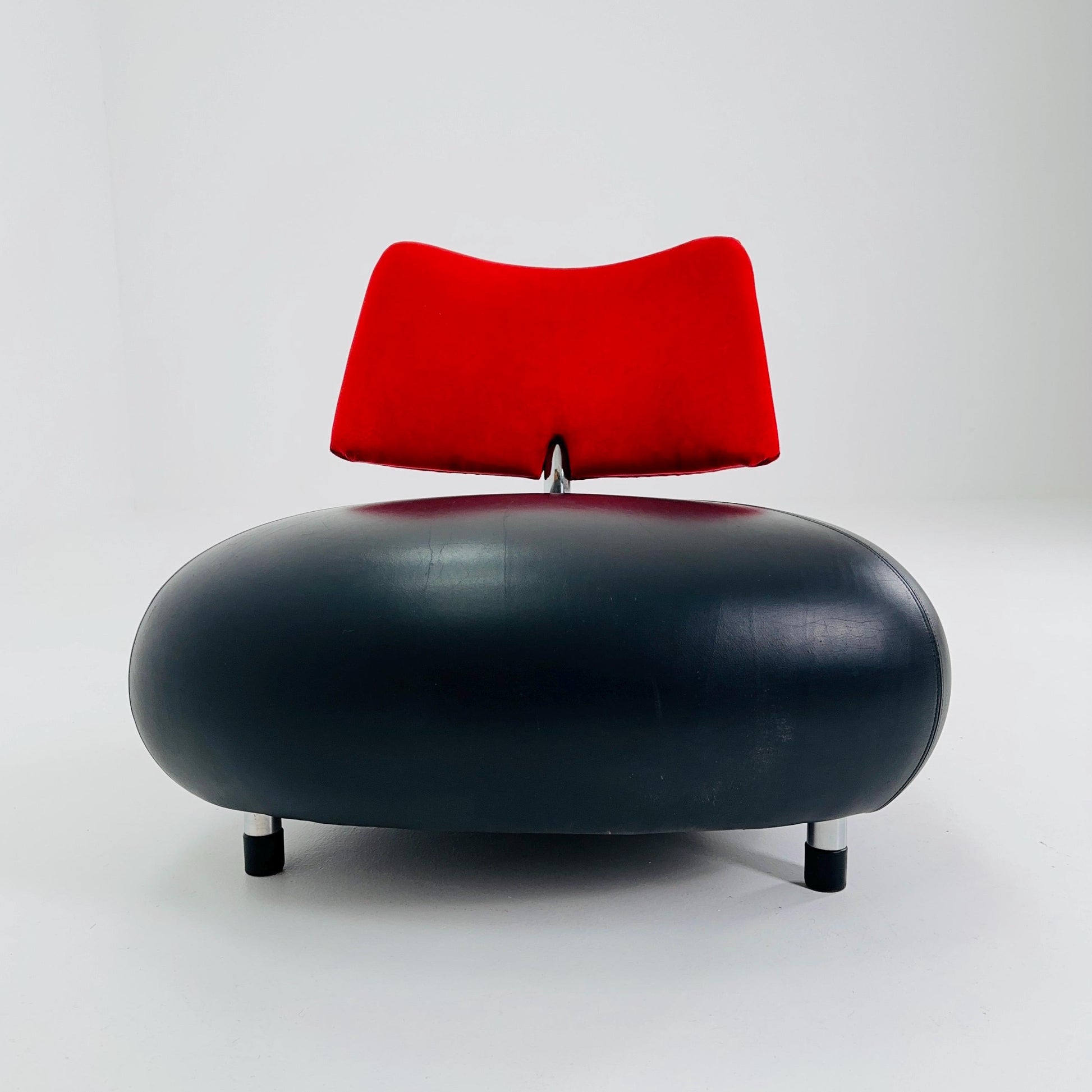 Mid century Orginal Leather Pallone lounge chairs by Roy de Scheemaker for Leolux, 1980s