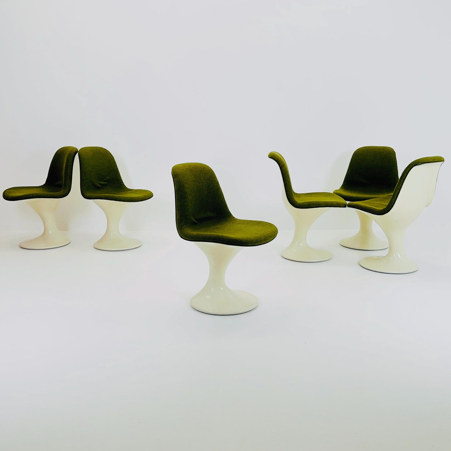 Rare Set of 6 “Orbit” Dining Chairs by Markus Farner & Walter Grunder for Herman Miller / Vitra Germany 1960s,