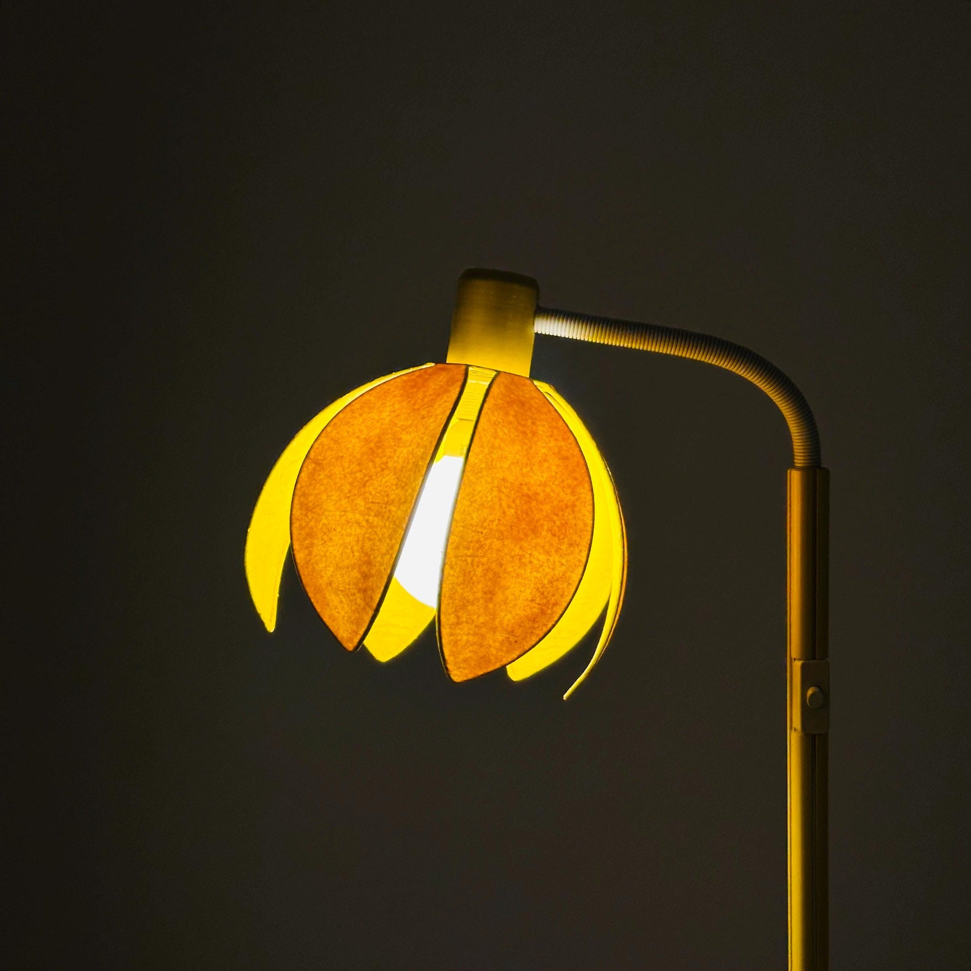 Rare Italian Cocoon Floor Lamp – Yellow Mid-Century Modern Design, 1970s