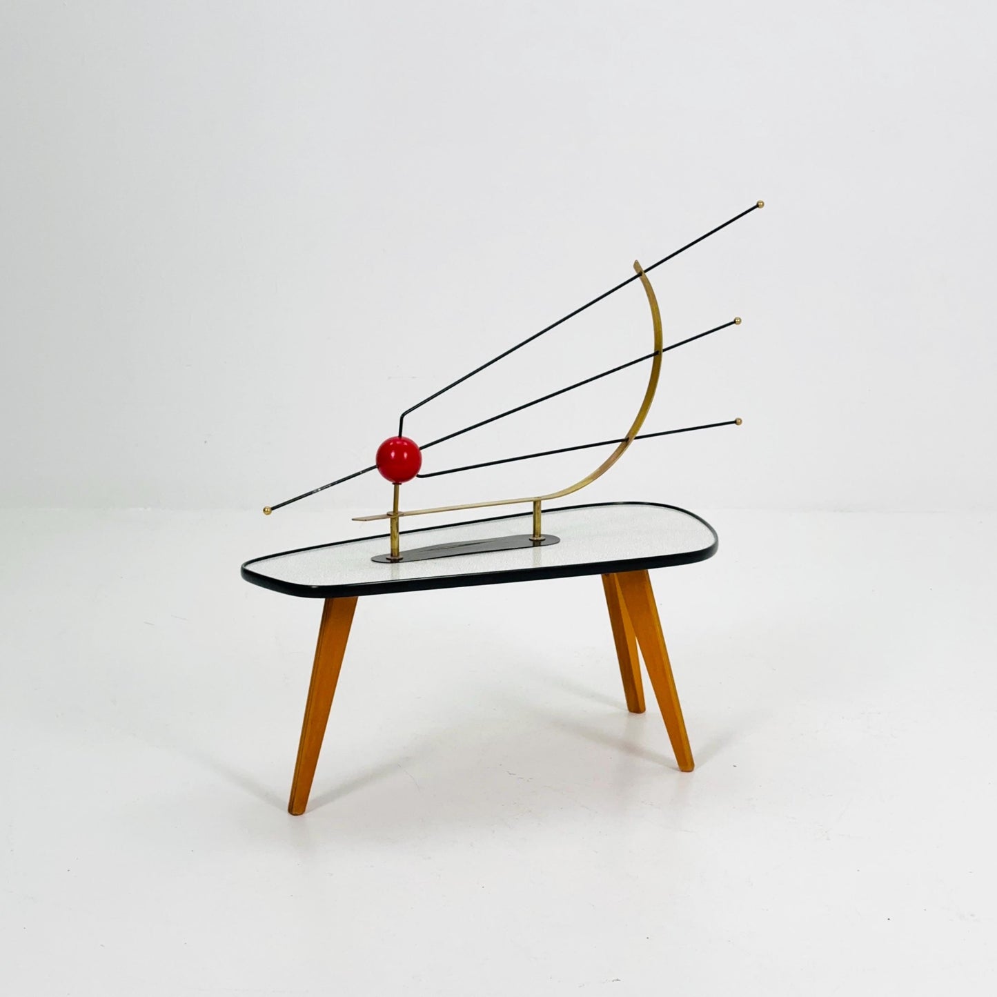 Rare Orginal German Plant Stand, Colorful Vintage Mid-Century Minimalist Indoor Plant Stand Side Table Retro flower table 1950s Germany