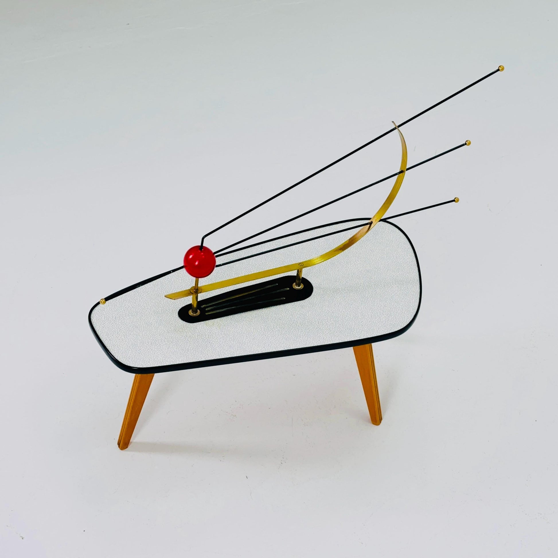 Rare Orginal German Plant Stand, Colorful Vintage Mid-Century Minimalist Indoor Plant Stand Side Table Retro flower table 1950s Germany