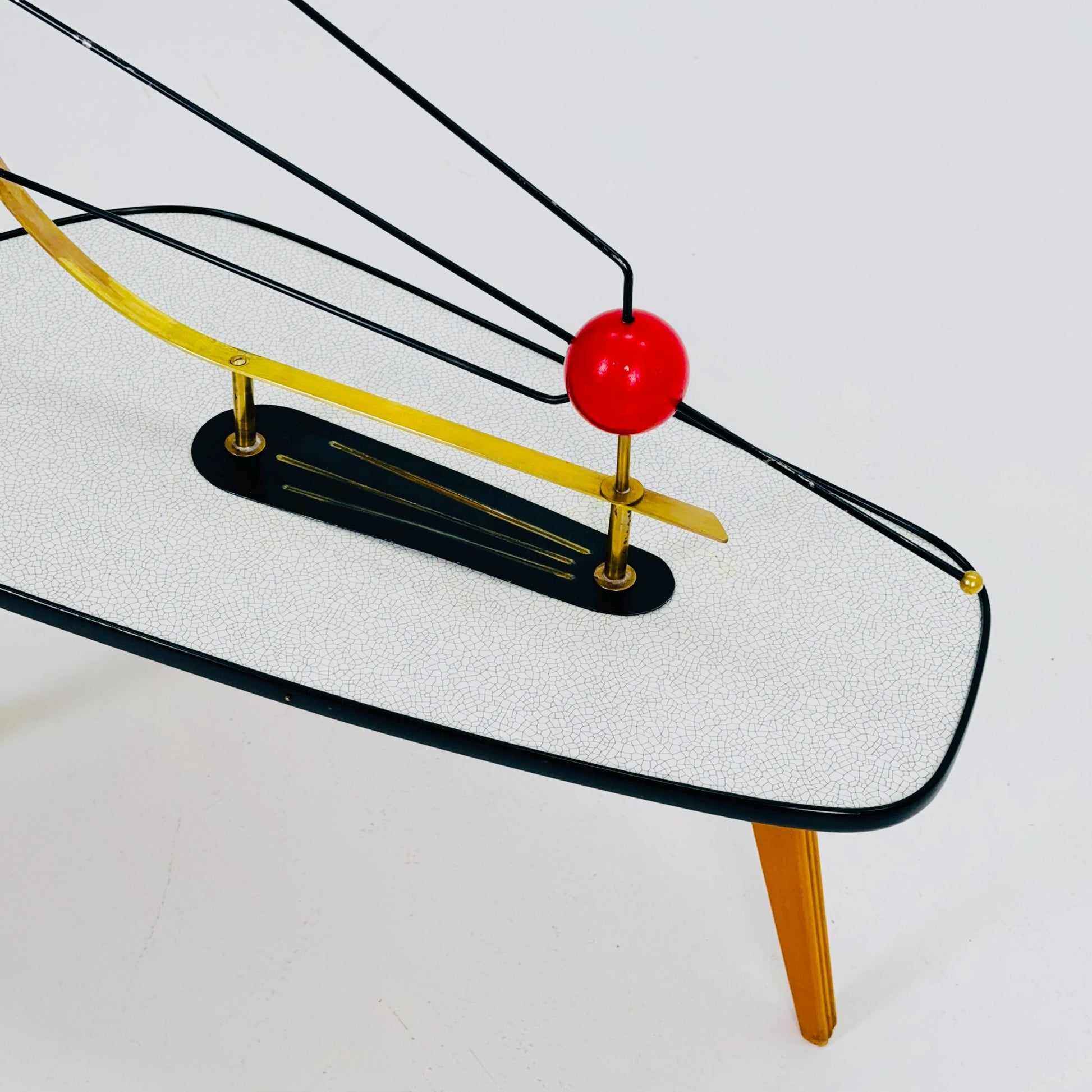 Rare Orginal German Plant Stand, Colorful Vintage Mid-Century Minimalist Indoor Plant Stand Side Table Retro flower table 1950s Germany