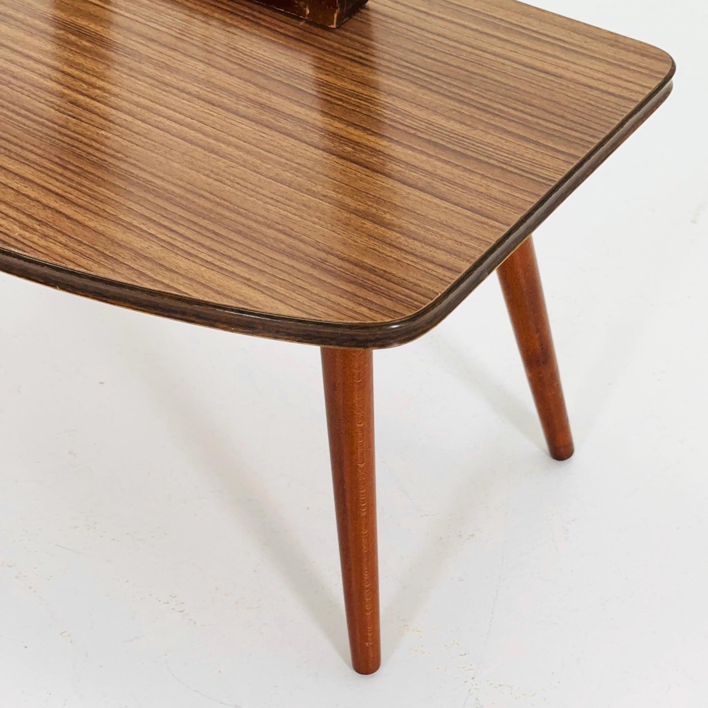 Large German Plant Stand, Brwon Vintage Mid-Century Minimalist Indoor Plant Stand Side Table Retro flower table 1950s Germany