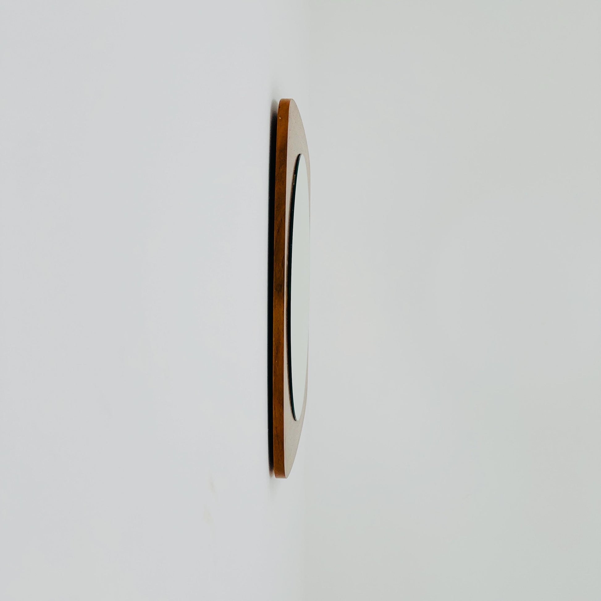 Mid-century Modern rare square wall-mounted mirror By Aksel Kjersgaard , Danish 1960s
