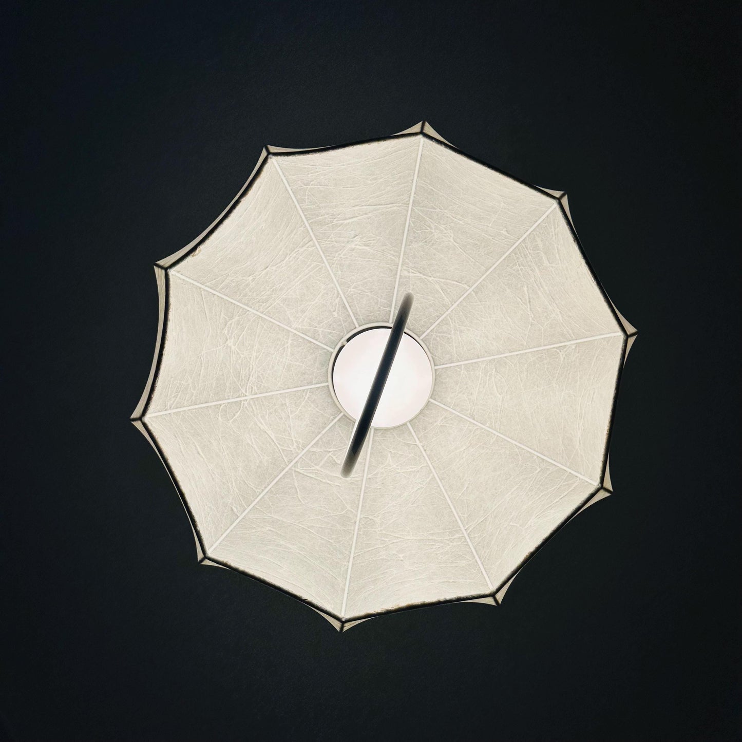 Mid century rare pendant lamp from the Cocoon series Designer Achille & Pier Giacomo Castiglioni Bovezzo (Italy) 1960s