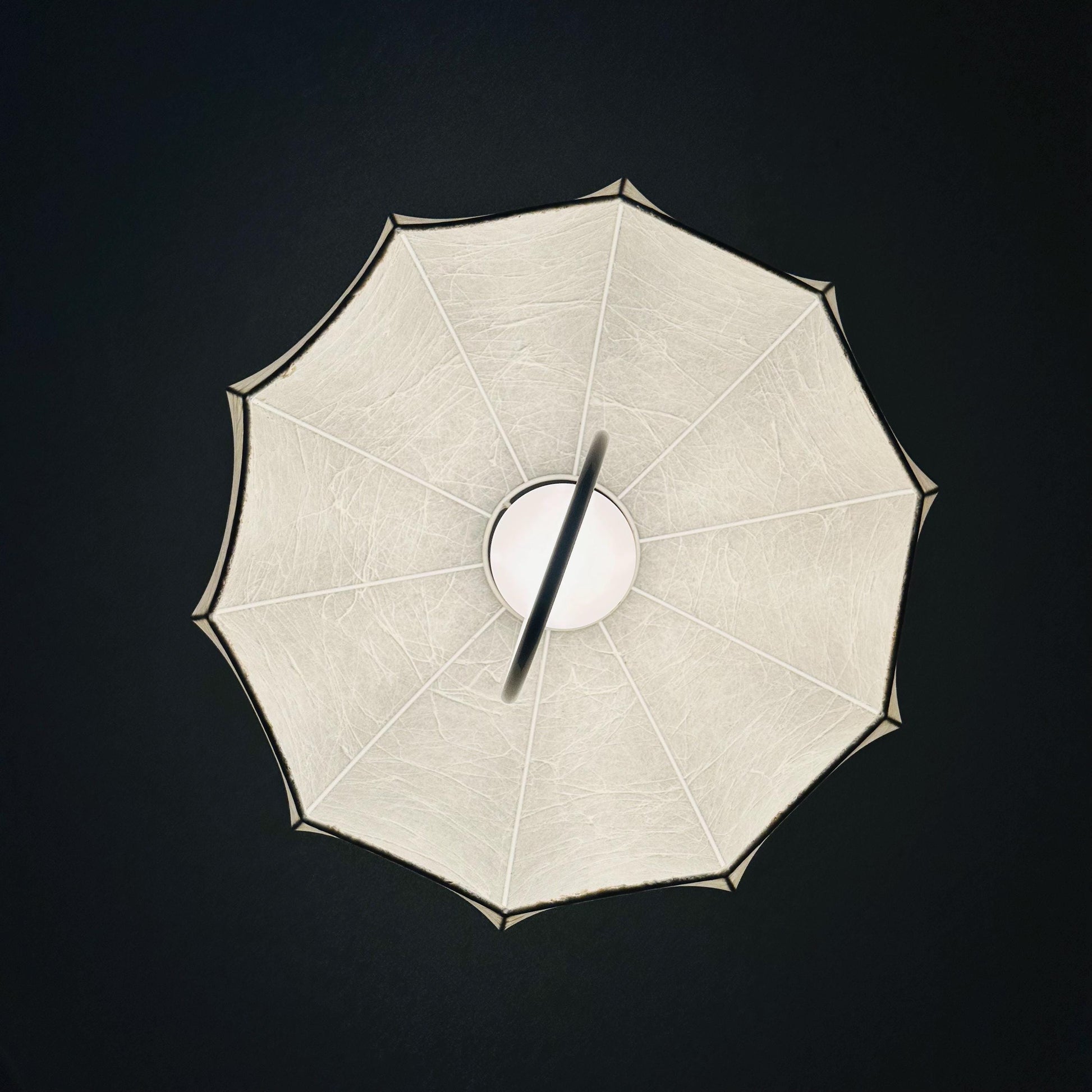 Mid century rare pendant lamp from the Cocoon series Designer Achille & Pier Giacomo Castiglioni Bovezzo (Italy) 1960s