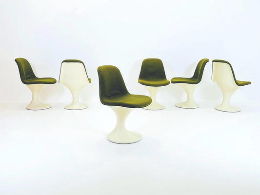 Rare Set of 6 “Orbit” Dining Chairs by Markus Farner & Walter Grunder for Herman Miller / Vitra Germany 1960s,