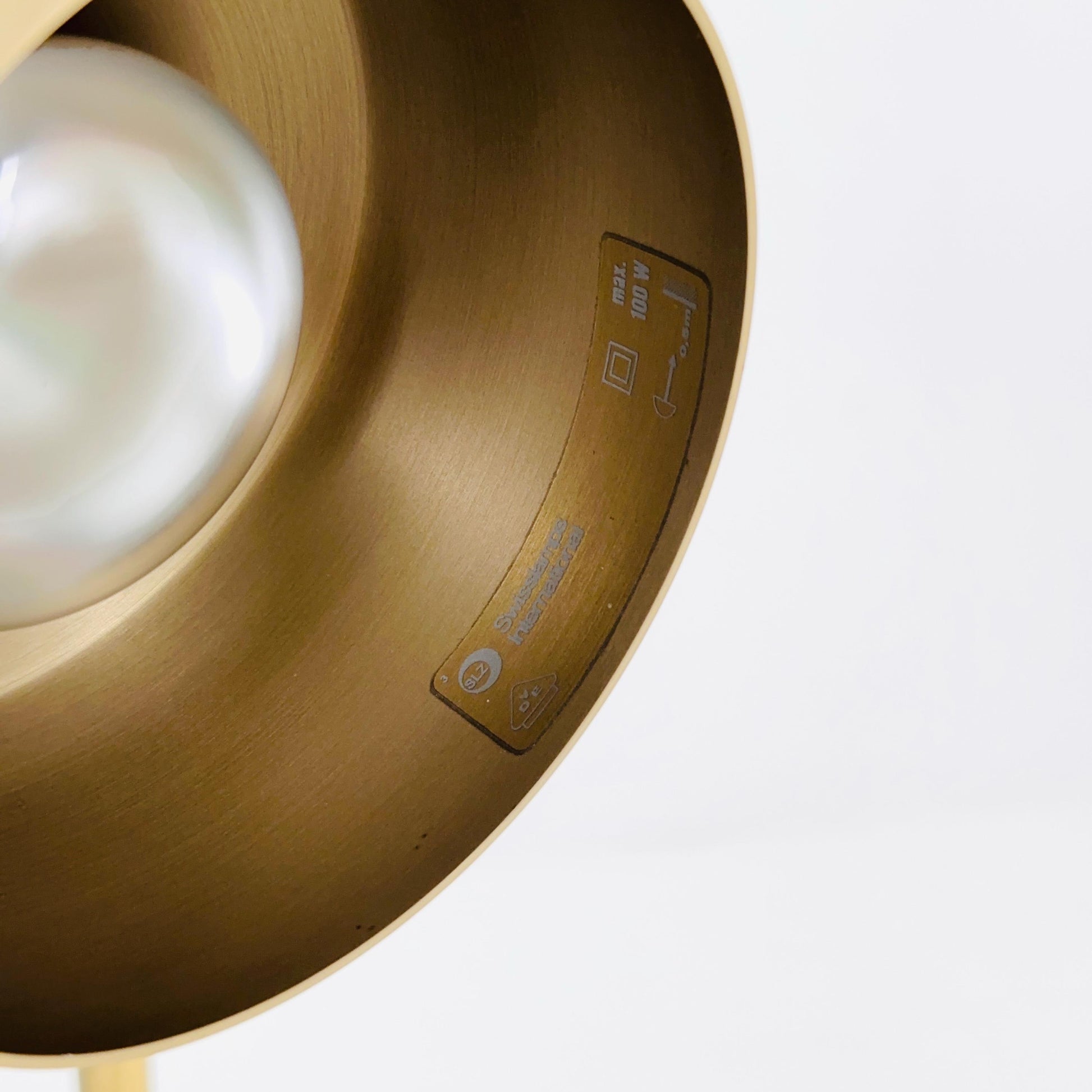 Mid-Century Golden Brass Floor Lamp by V. Frauenknecht for Swisslamps International, 1970s