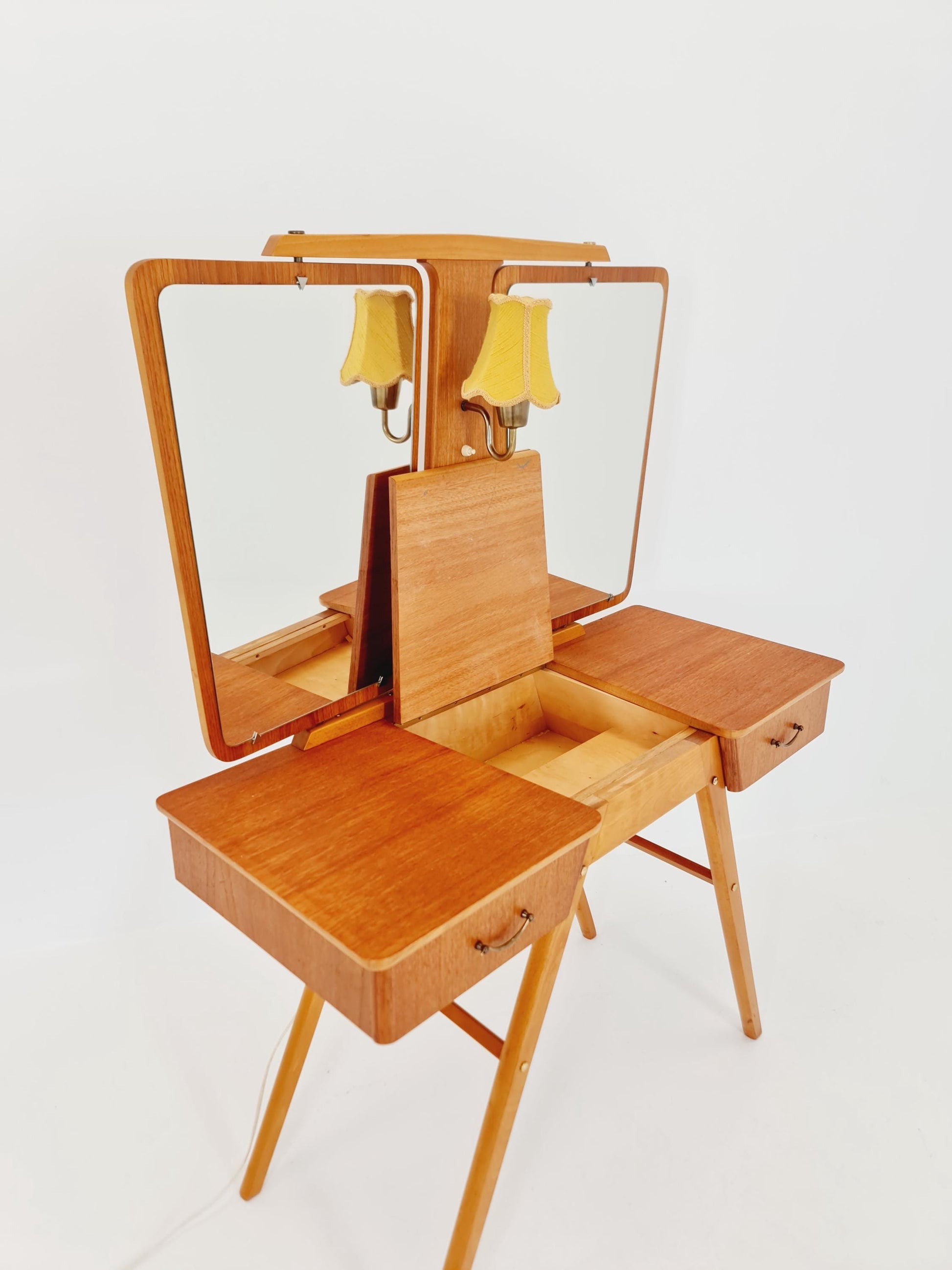 Mid Century Modern Danish Teak vanity table/ make up table by Svante Skogh, 1960s