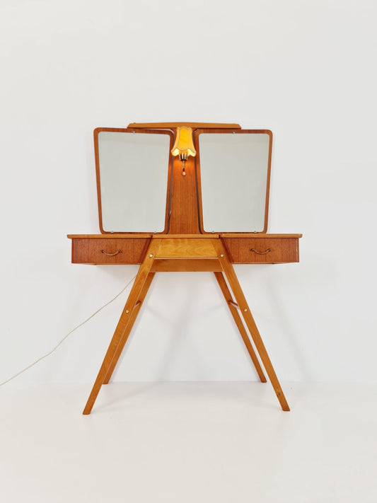 Mid Century Modern Danish Teak vanity table/ make up table by Svante Skogh, 1960s