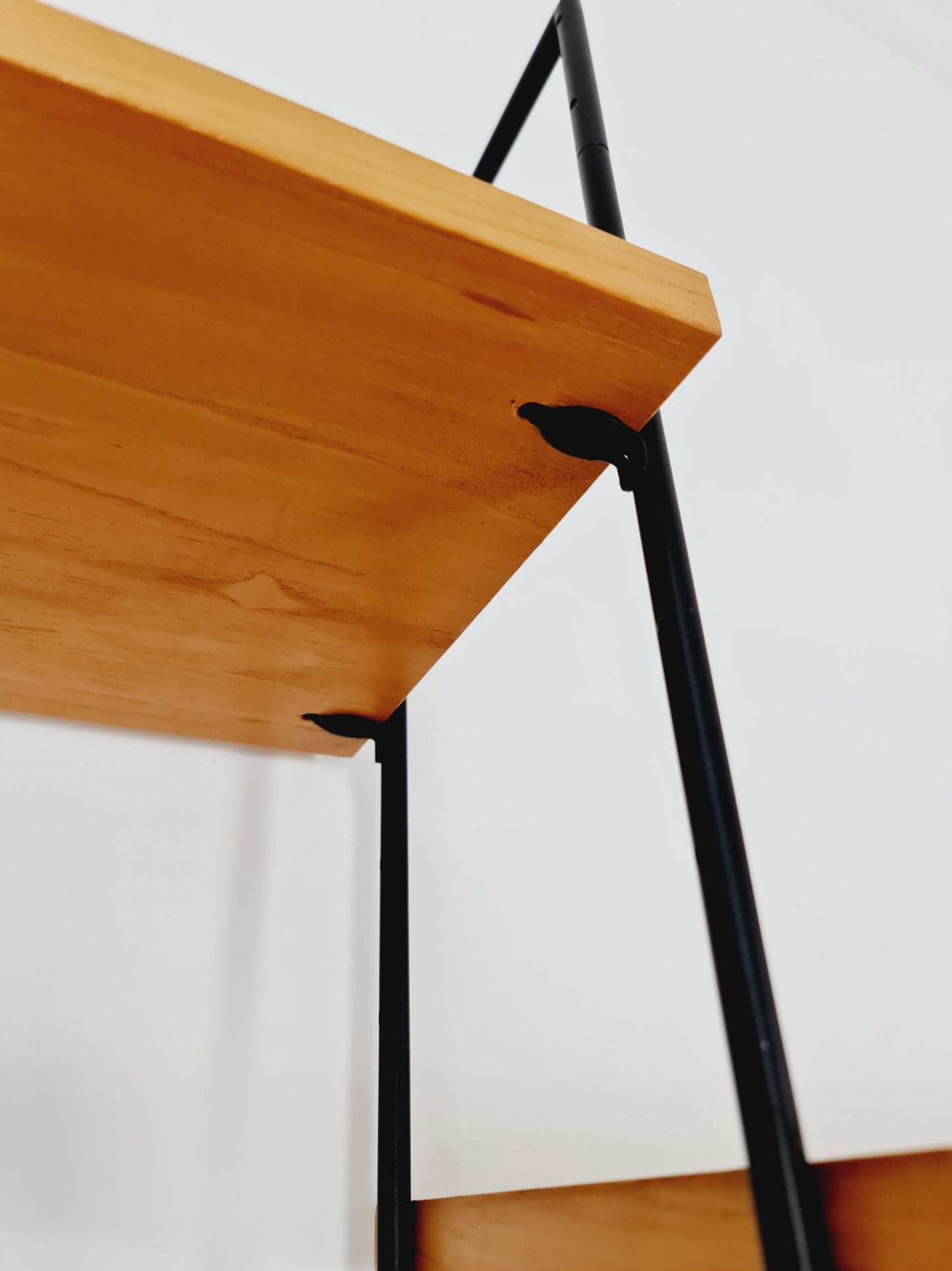 Mid century Ash wall shelving unit by Hilker for Omnia, Germany, 1960s