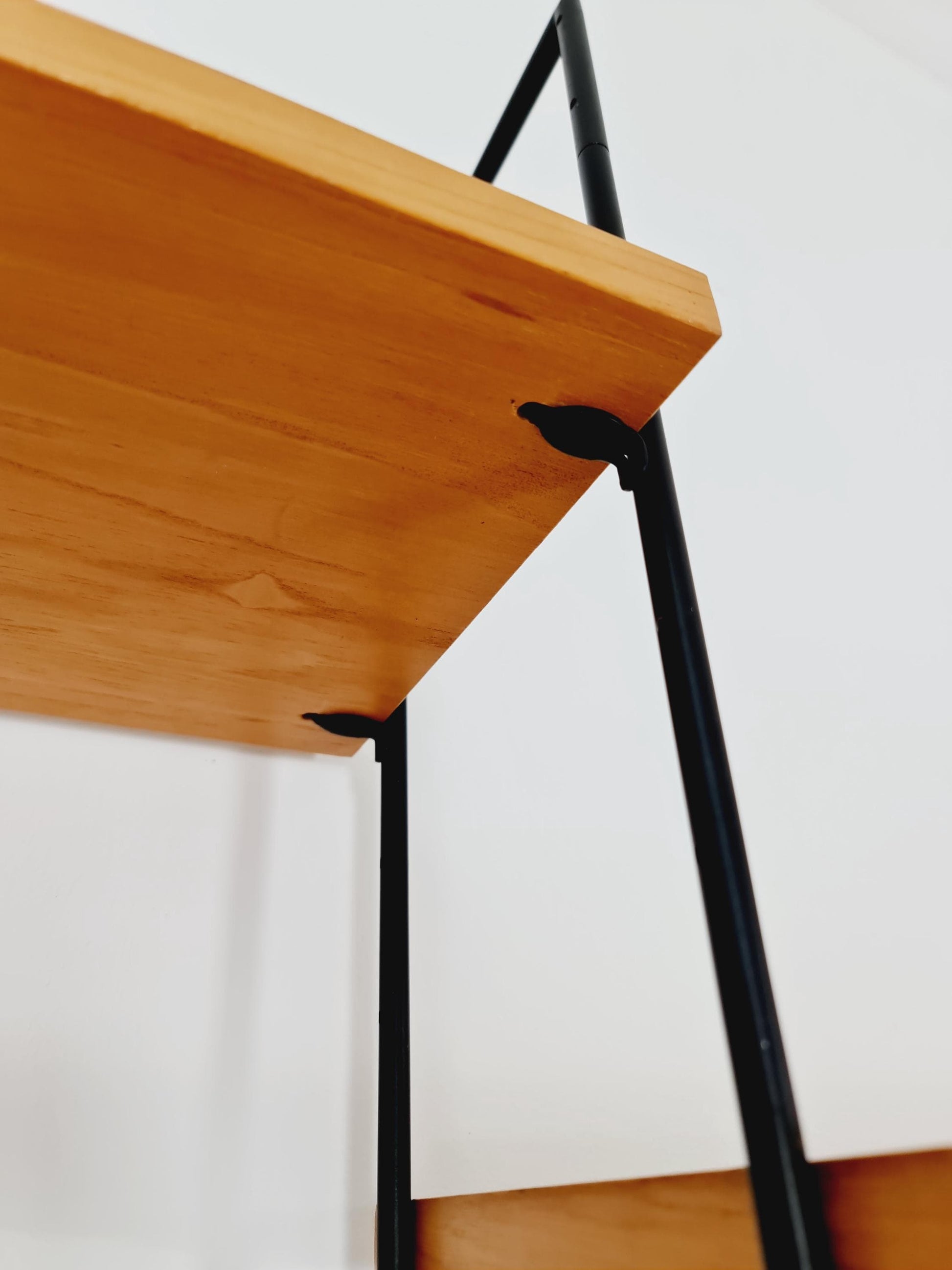 Mid century Ash wall shelving unit by Hilker for Omnia, Germany, 1960s