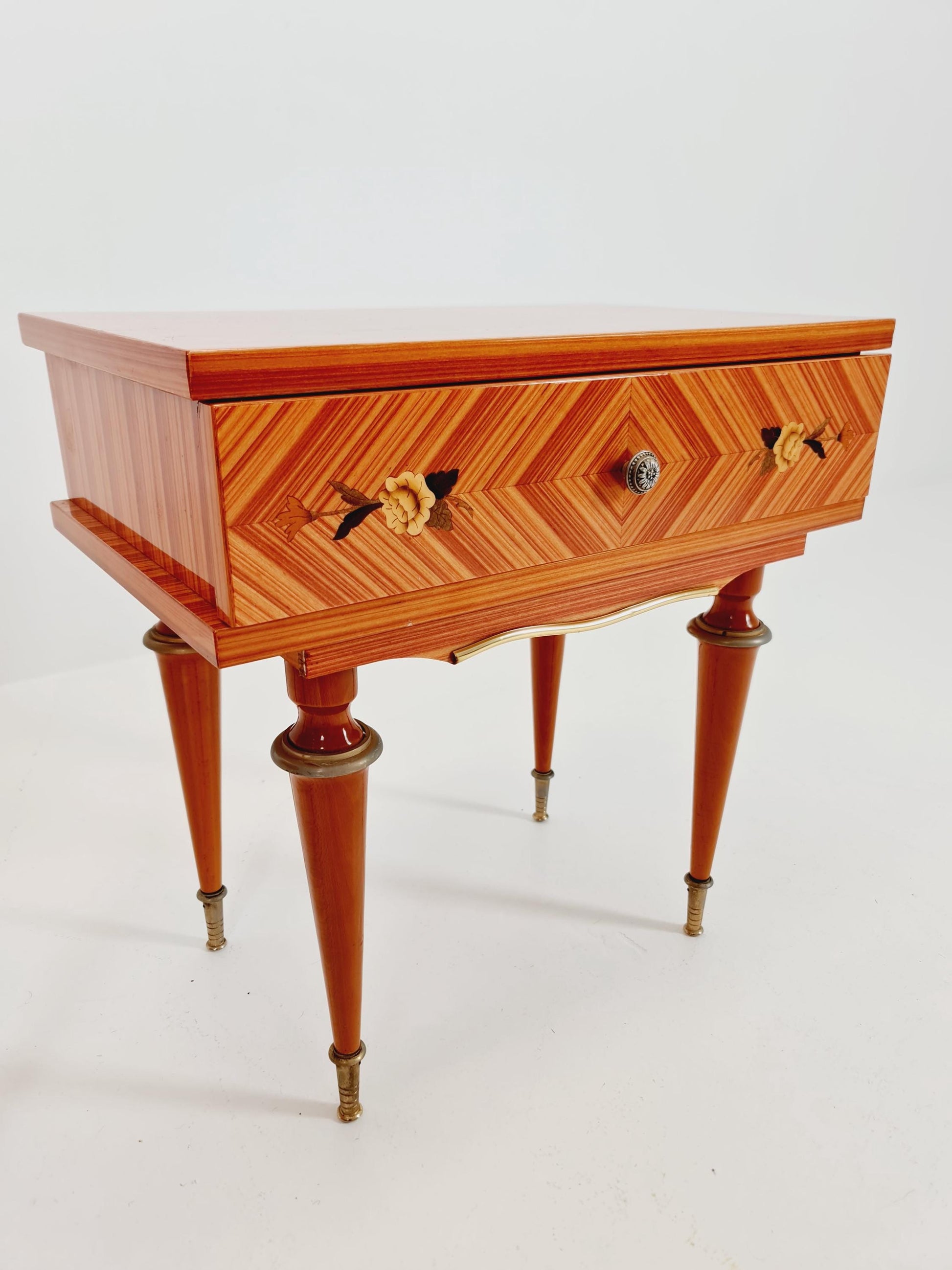 Rare Mid century French side tables/ Bedside tables/ Nightstands, ,1950s, set of 2